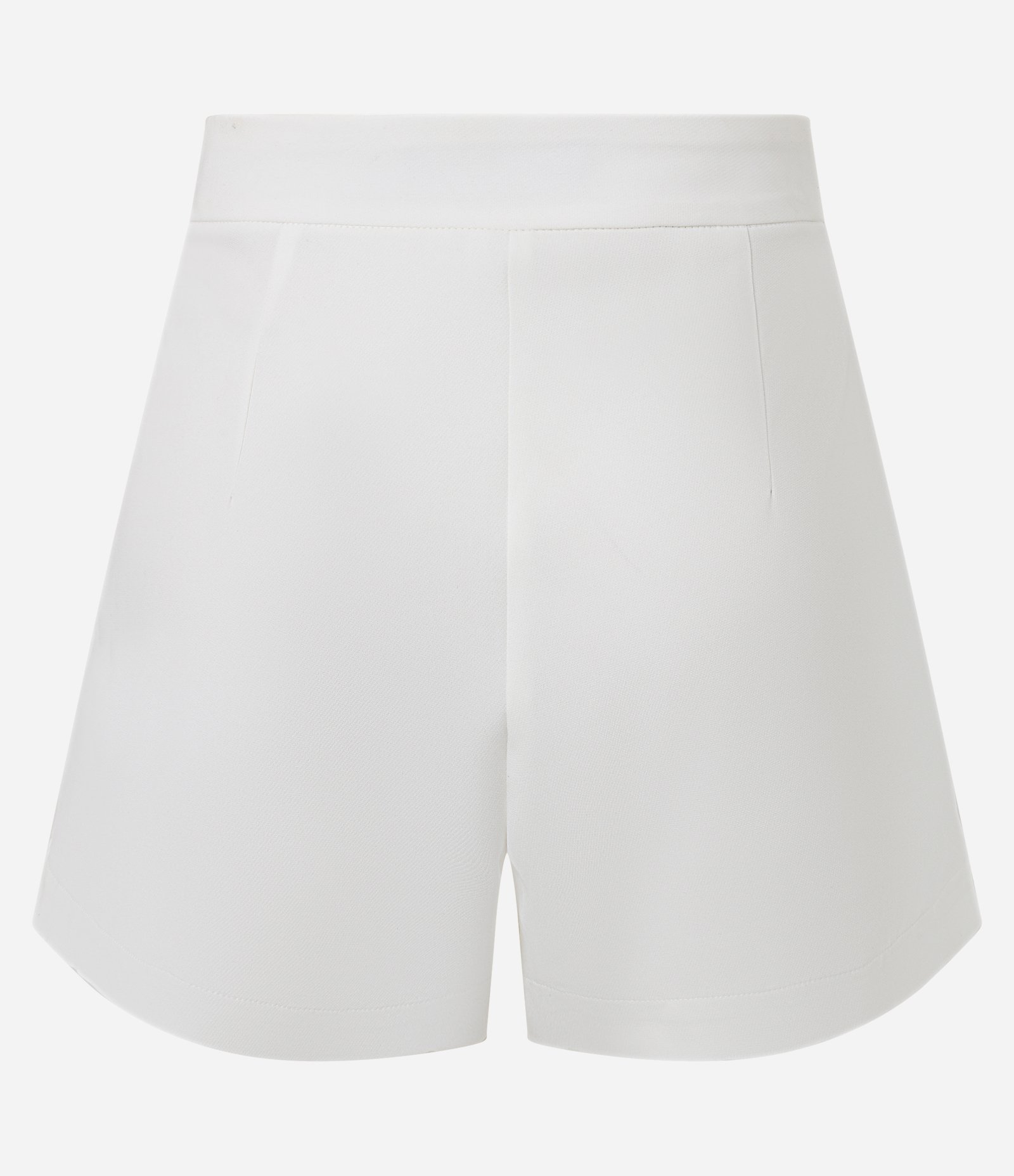 Short Saia em Alfaiataria com Sobreposição Arredondada Branco 7
