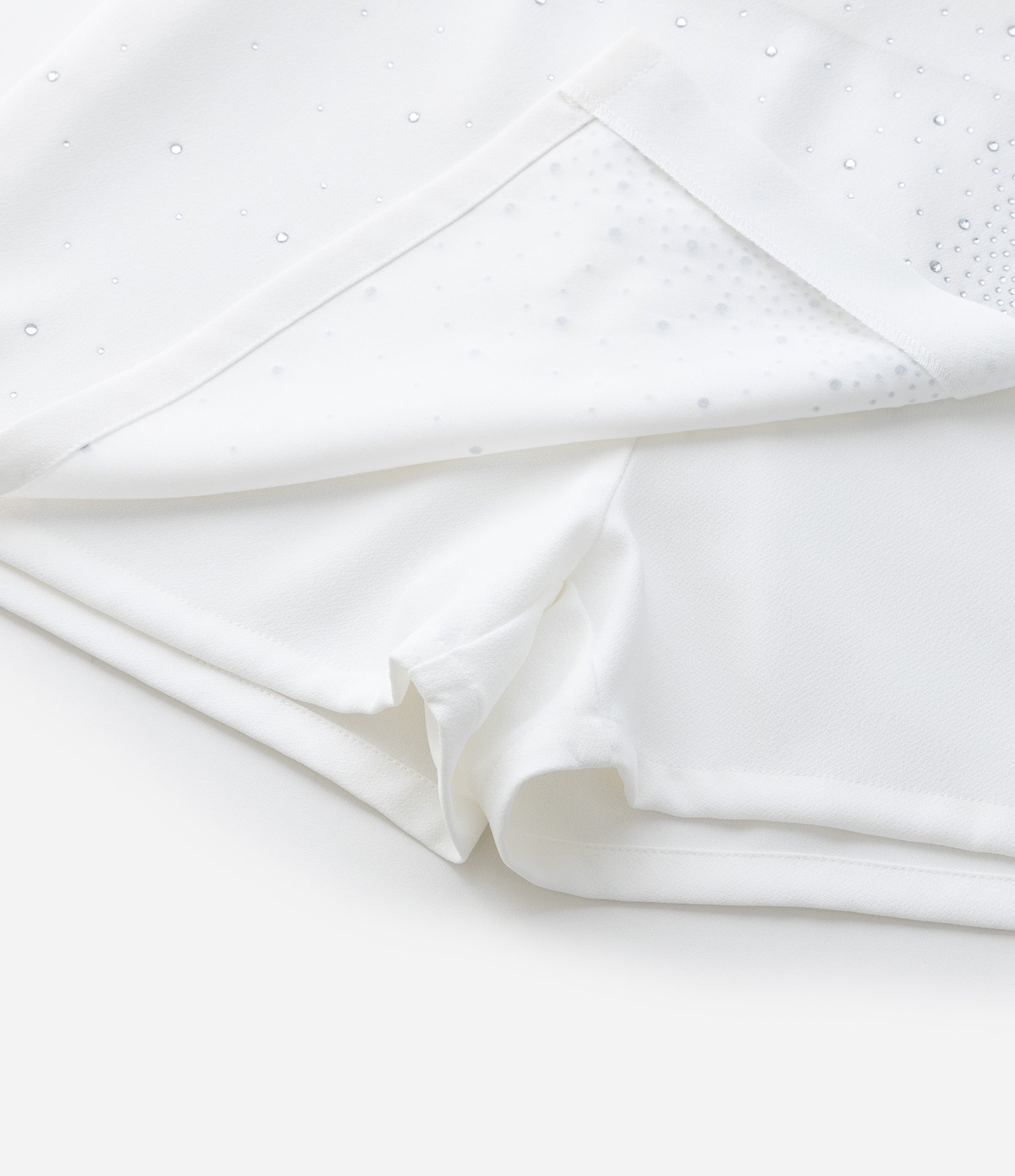 Short Saia Infantil em Crepe com Brilhos Alfaiatado - Tam 5 a 14 Anos Branco 6