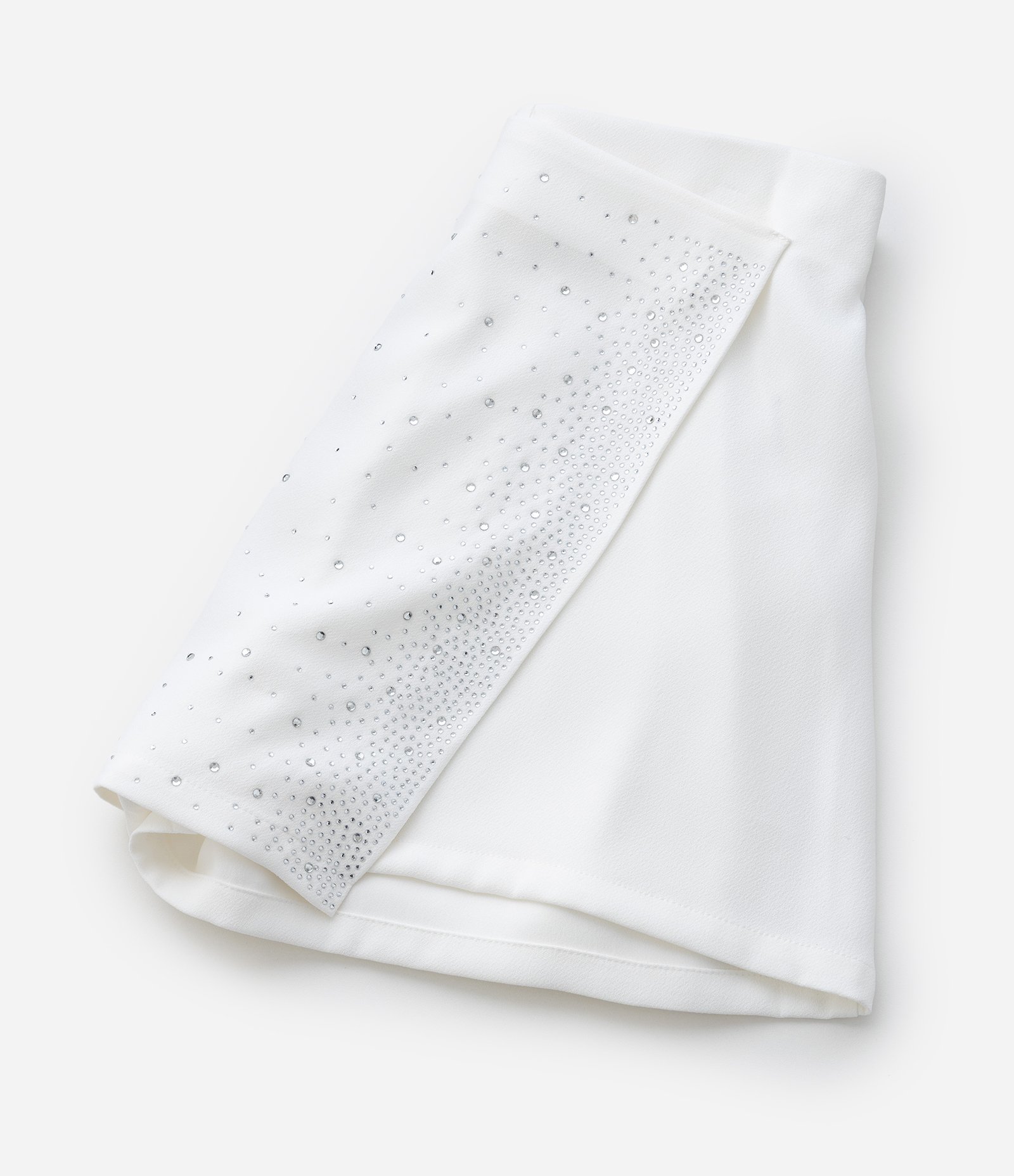 Short Saia Infantil em Crepe com Brilhos Alfaiatado - Tam 5 a 14 Anos Branco 7