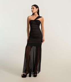 Body em Tule com Um Ombro Só e Nózinho no Busto