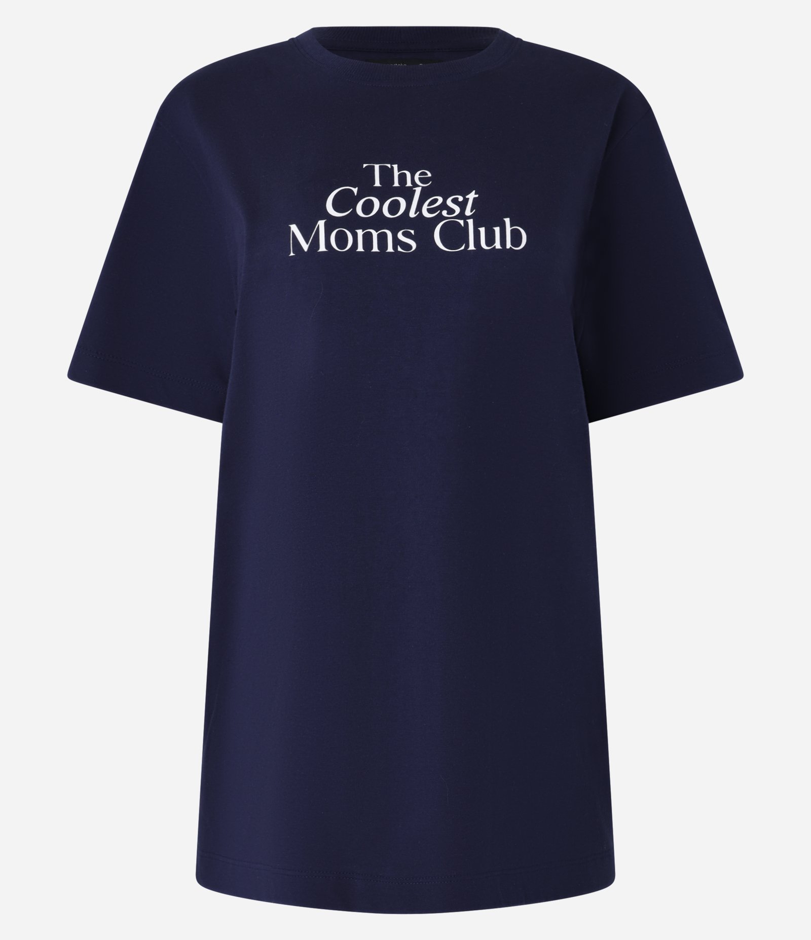 Camiseta em Algodão com Lettering Coolest Moms Club Azul Marinho 6
