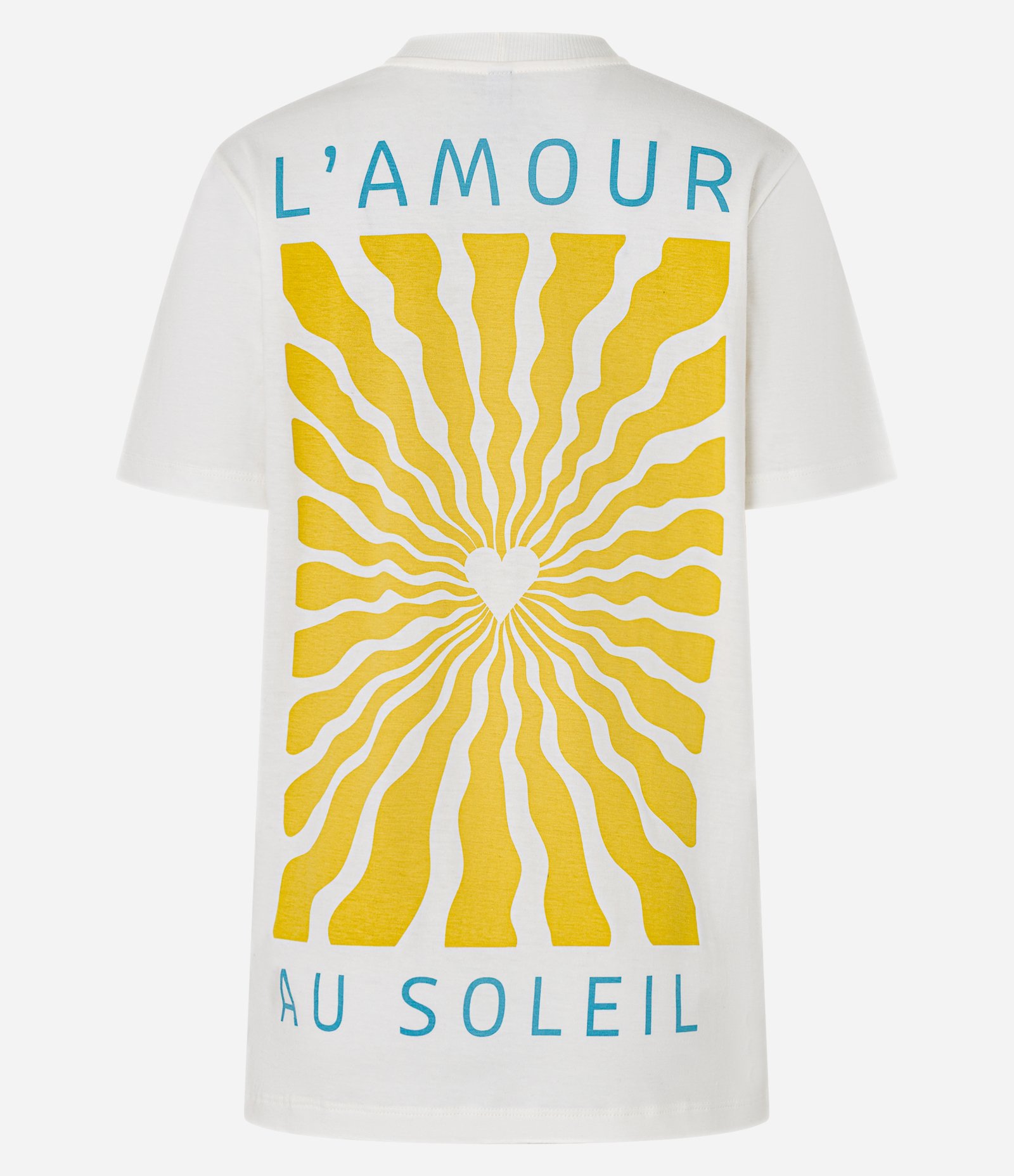 Camiseta Comfort em Algodão com Estampa Soleil Branco 7