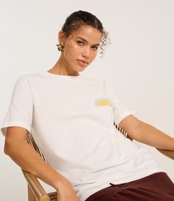 Camiseta Comfort em Algodão com Estampa Soleil