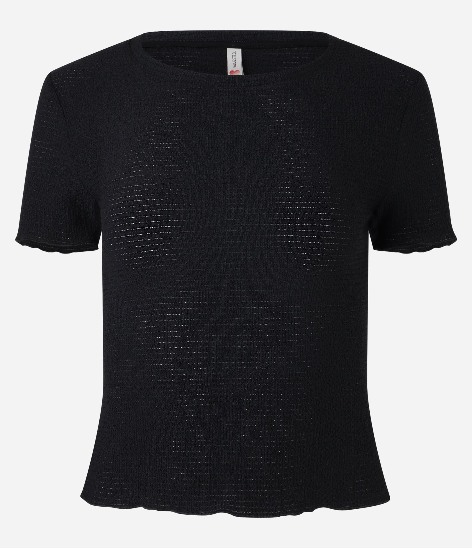 Blusa Texturizada com Ponto Overlock Preto 4