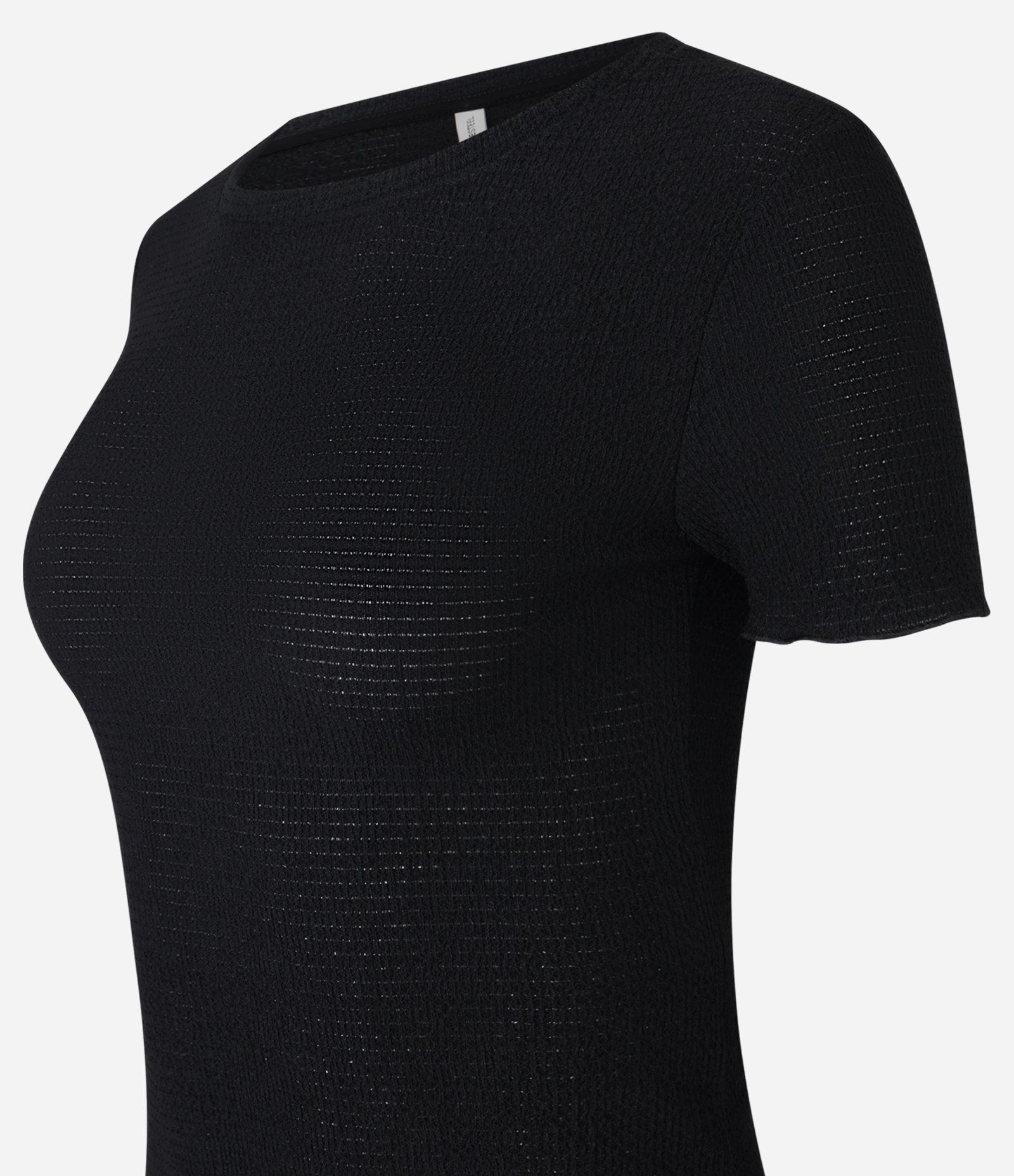 Blusa Texturizada com Ponto Overlock Preto 5