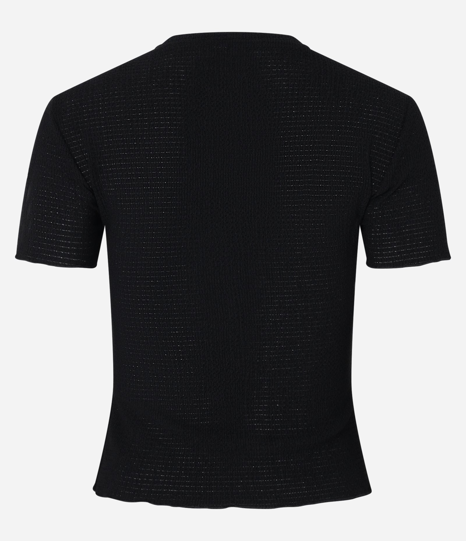 Blusa Texturizada com Ponto Overlock Preto 6