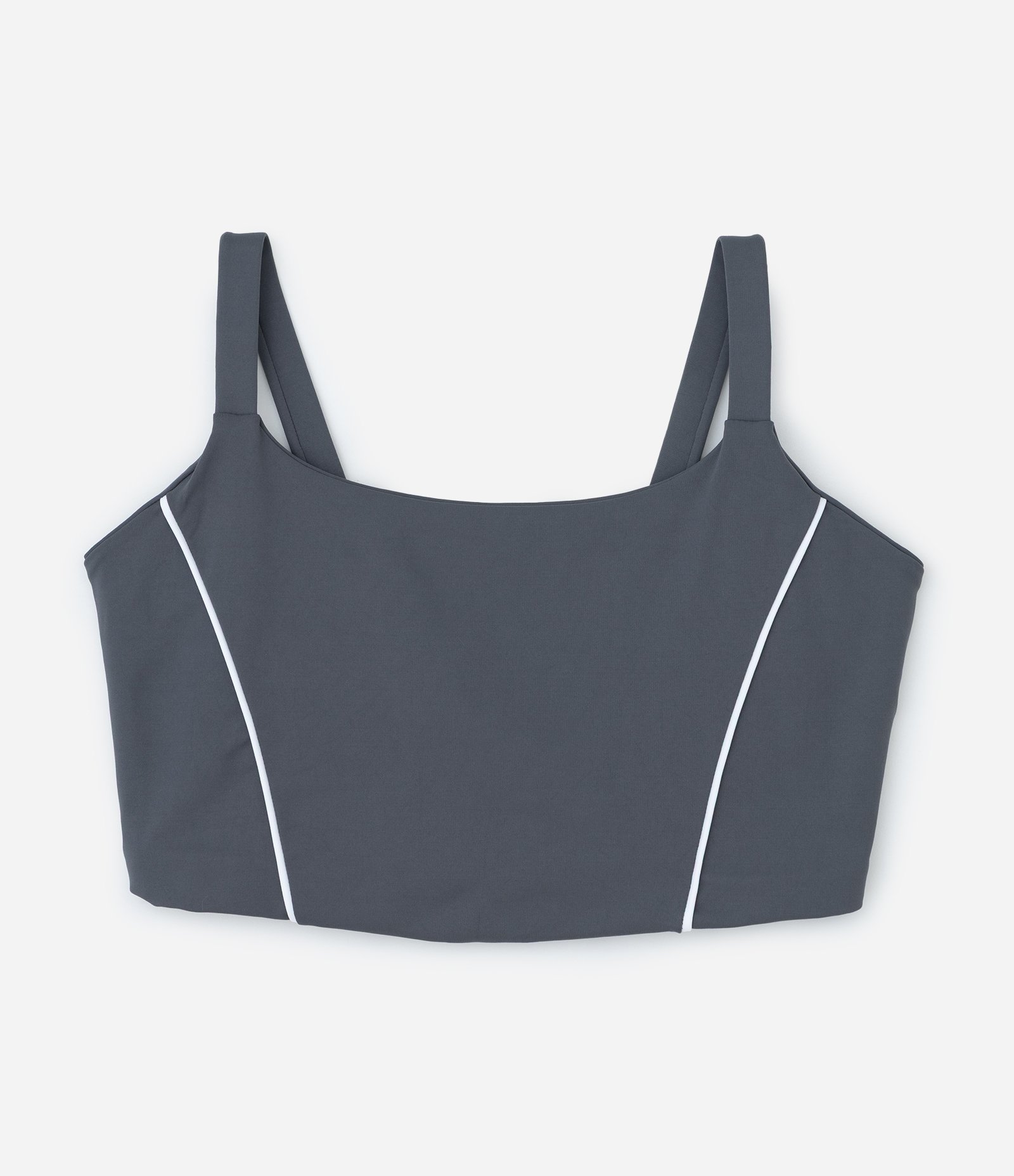 Top Esportivo em Tecnologia Dry com Contrastes Curve & Plus Size Cinza 7