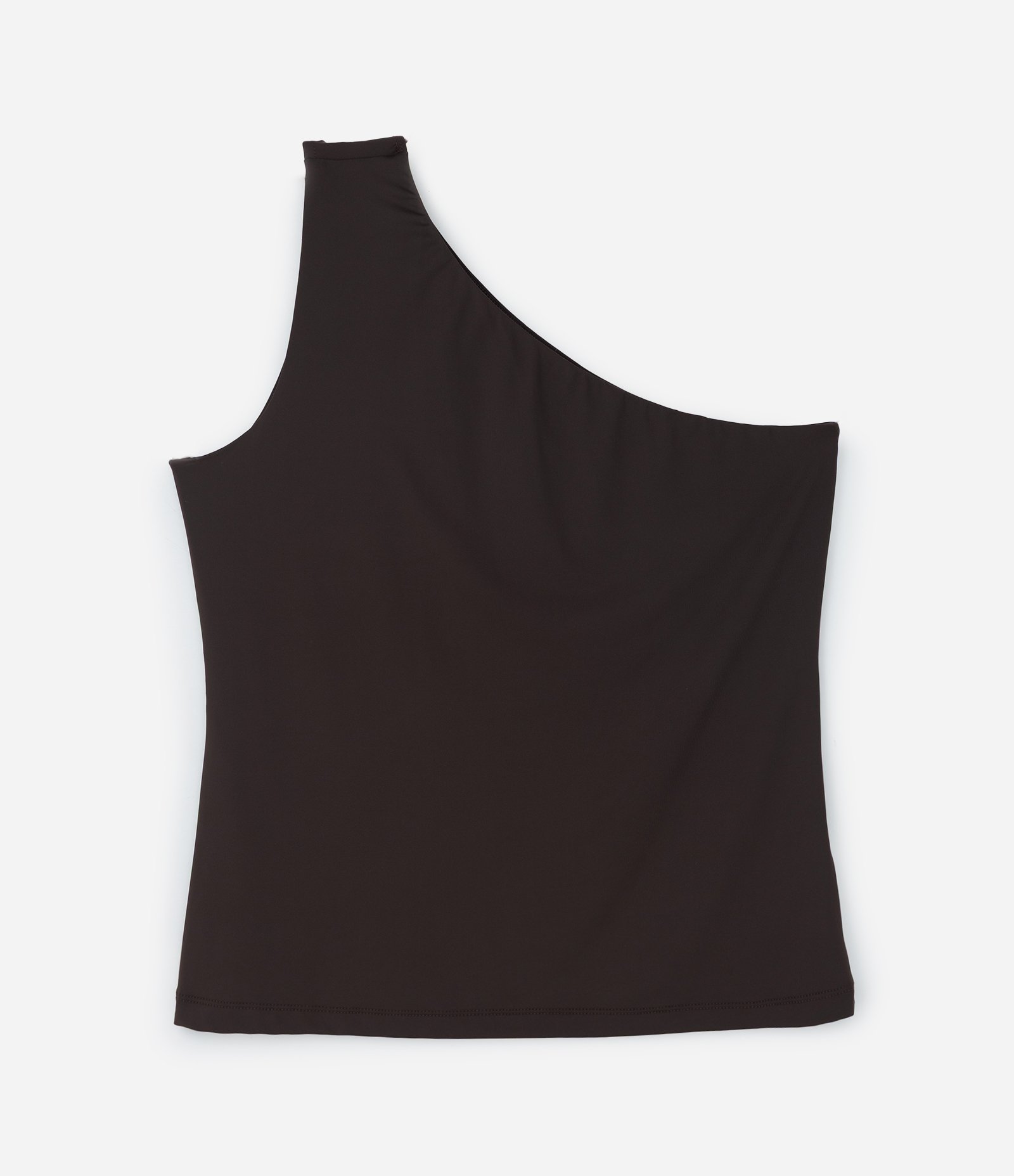 Blusa Ombro Único em Microfibra Curve & Plus Size Marrom 5