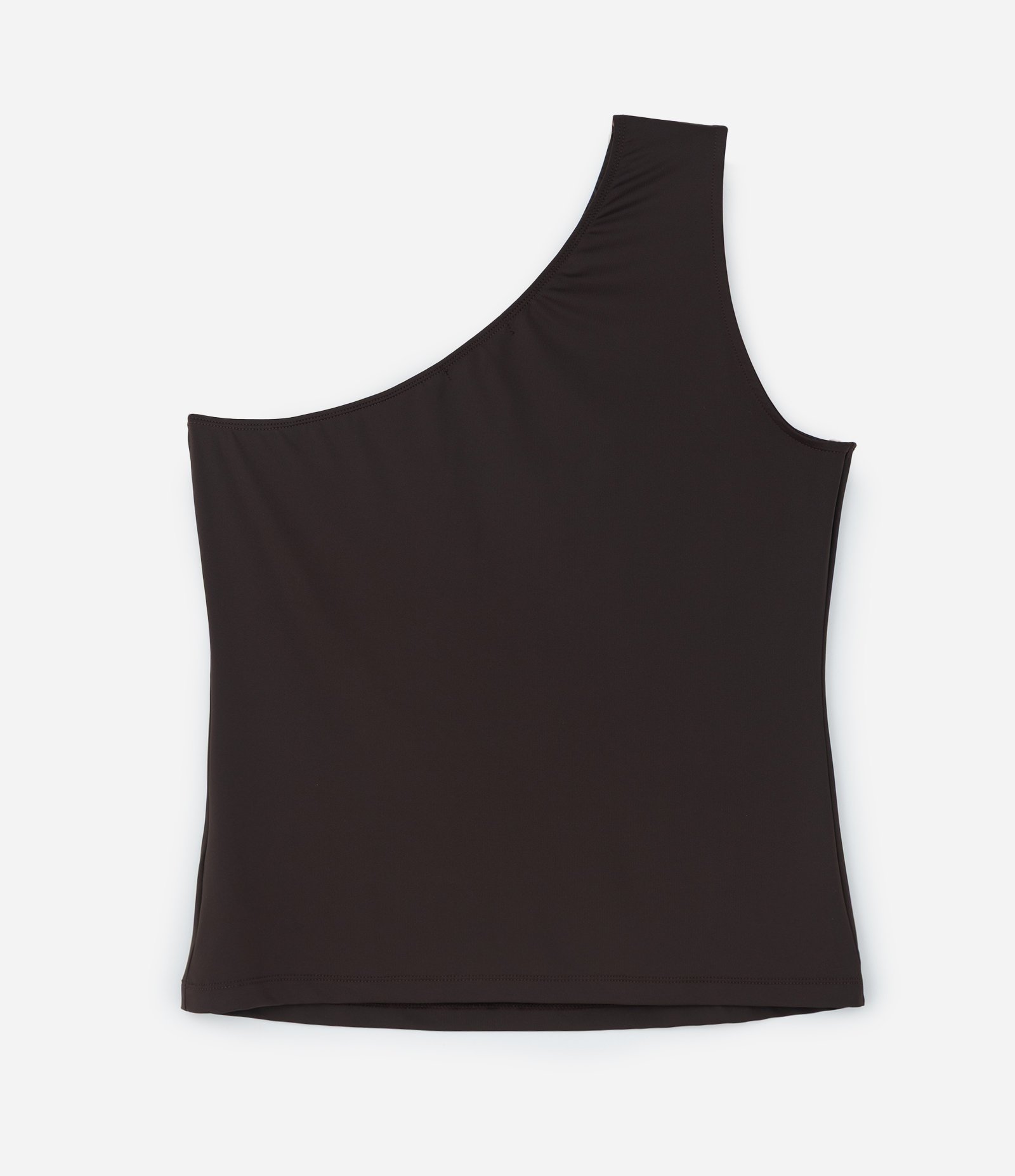 Blusa Ombro Único em Microfibra Curve & Plus Size Marrom 6