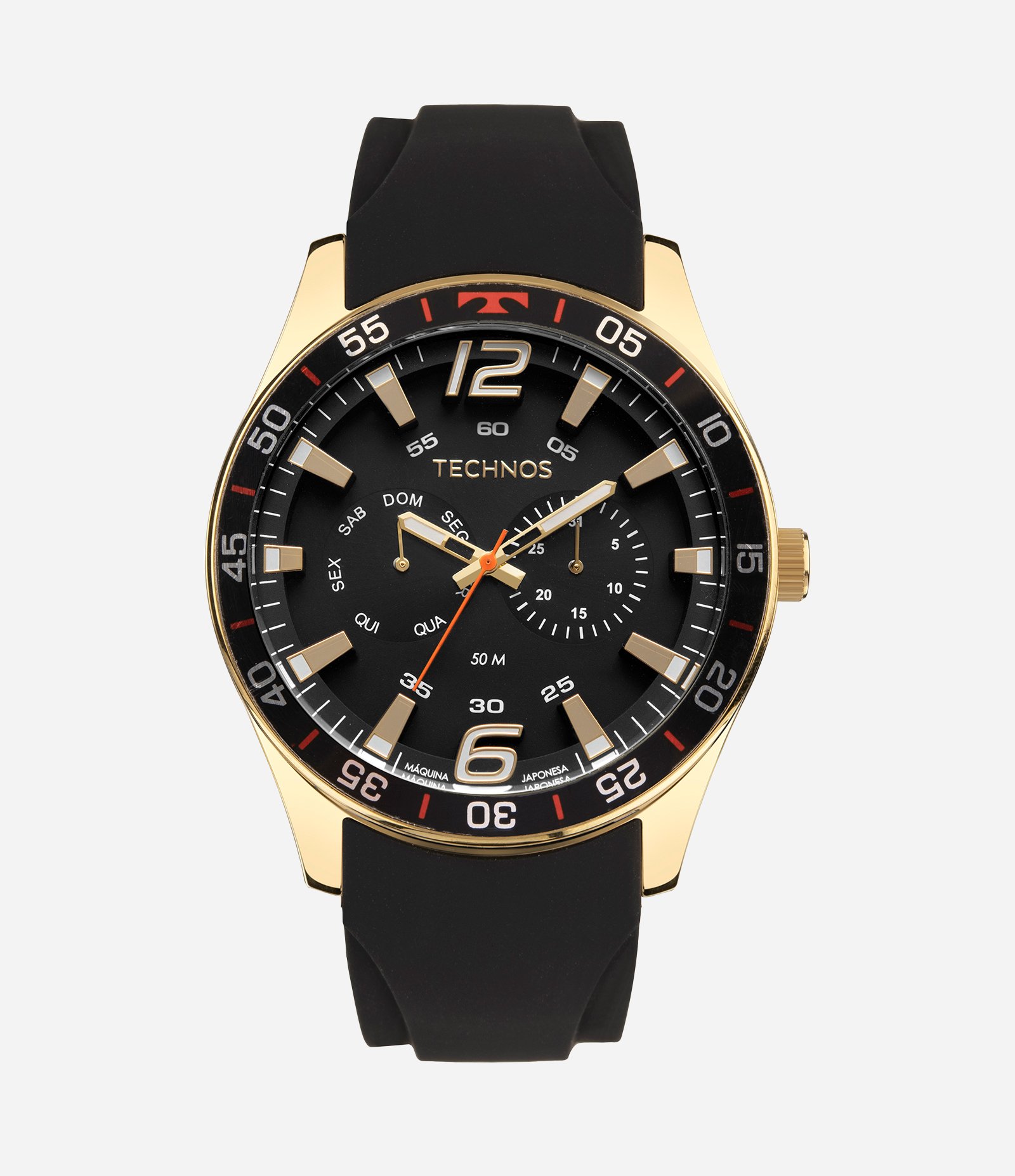 Relógio Analógico em Silicone Masculino Technos PRETO 1