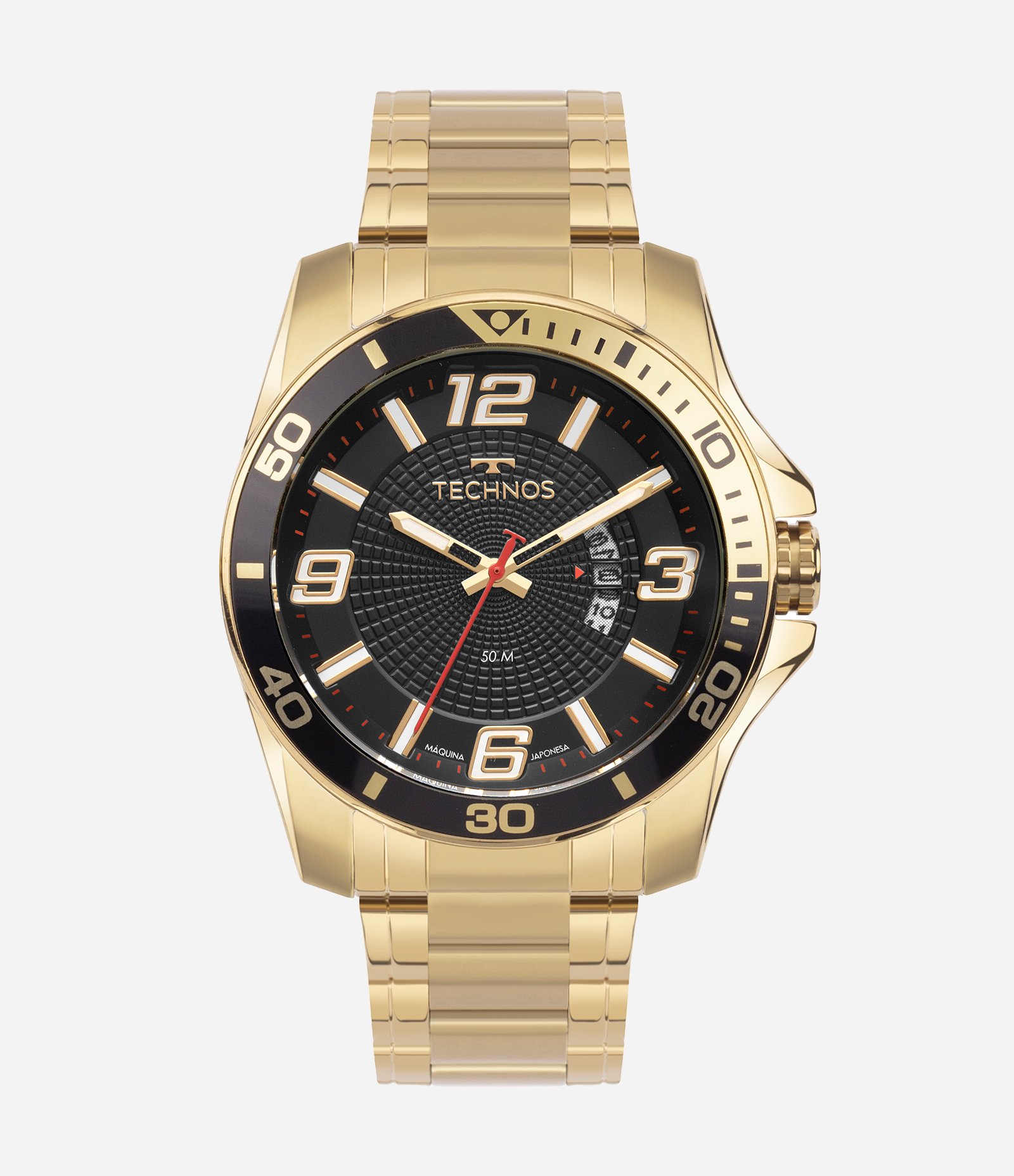 Relógio Analógico Masculino Technos Dourado 1