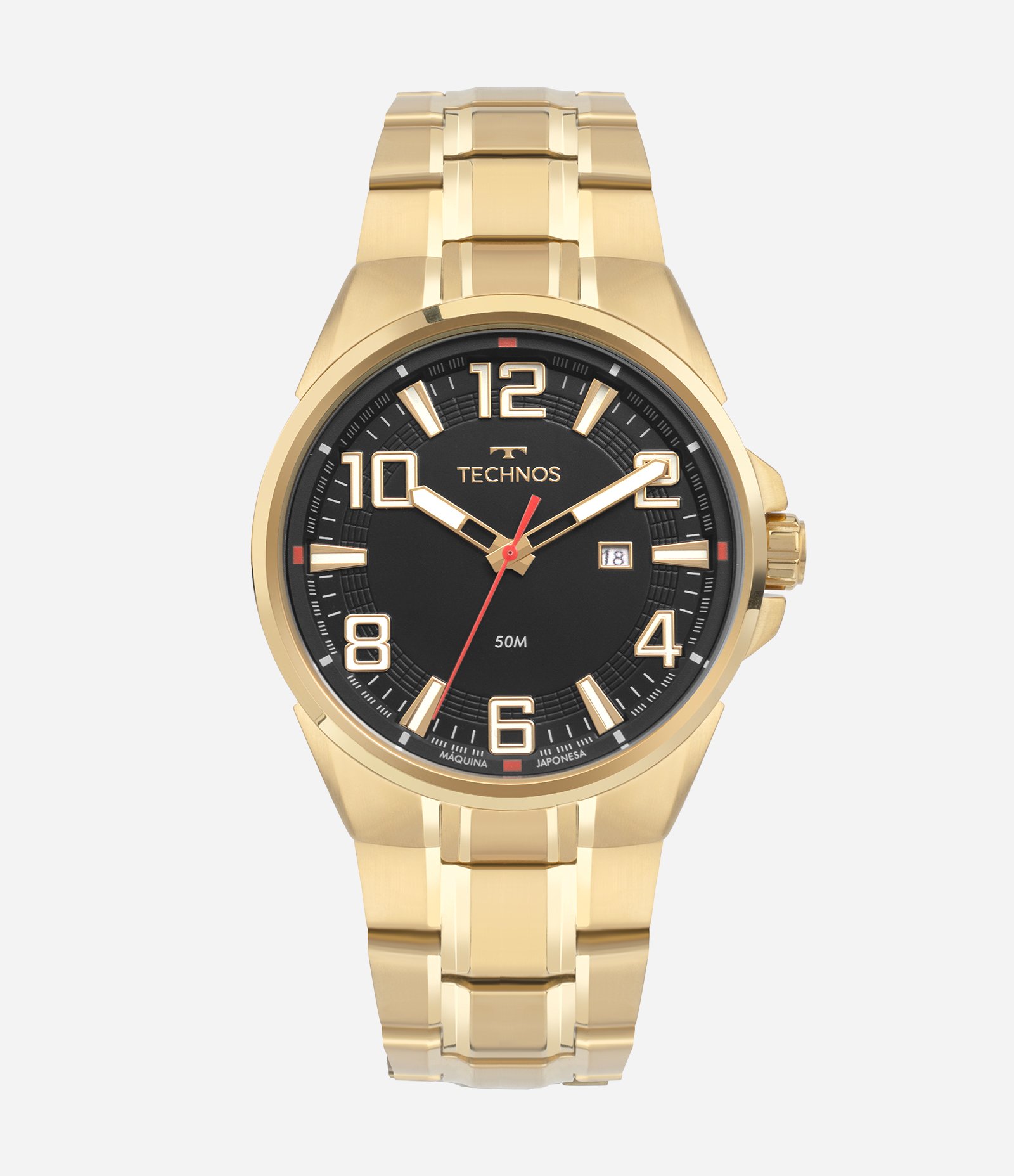 Relógio Analógico Masculino Technos Dourado 1