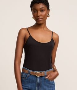 Blusa Básica de Alcinha em Algodão Peruano