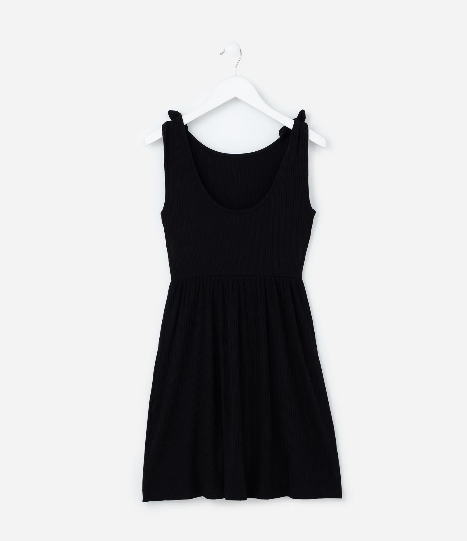 Vestido Infantil em Ribana com Amarração - Tam 5 a 14 Anos Anthracite 2