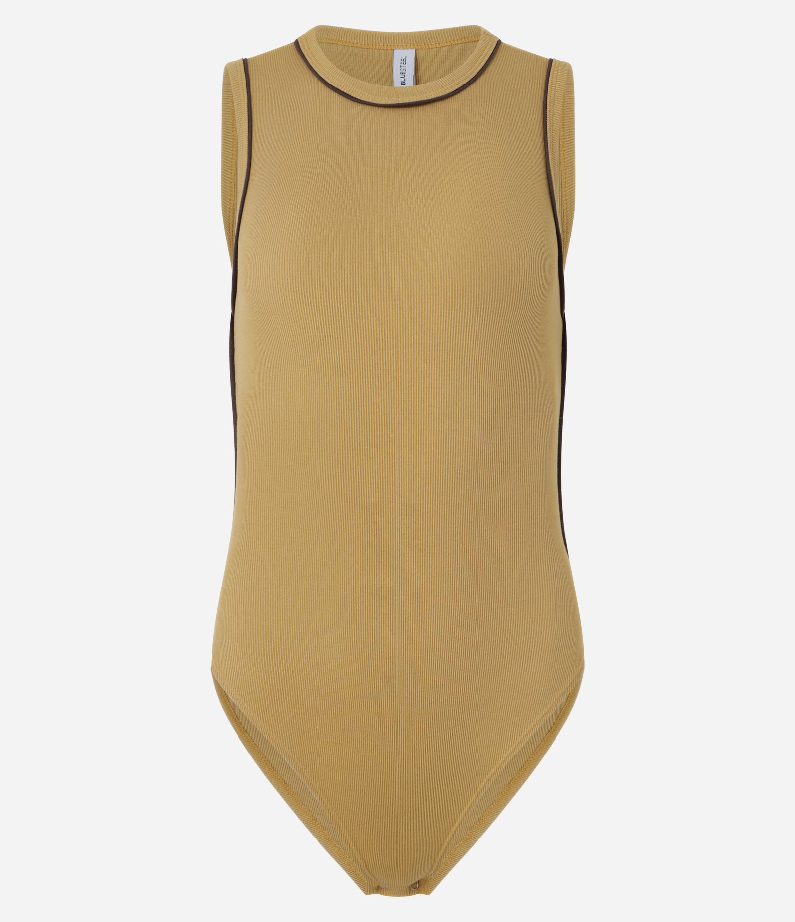 Body em Ribana com Viés Contrastante Amarelo 4