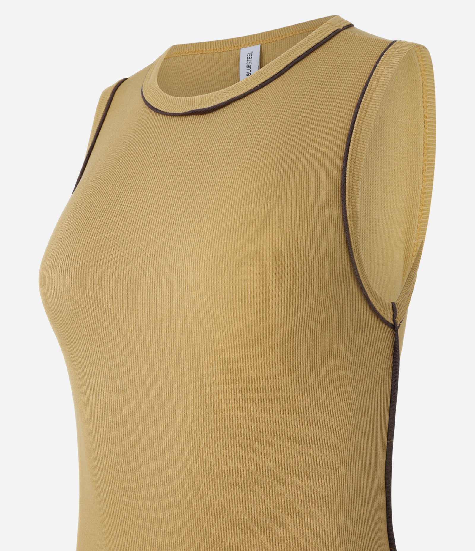 Body em Ribana com Viés Contrastante Amarelo 5