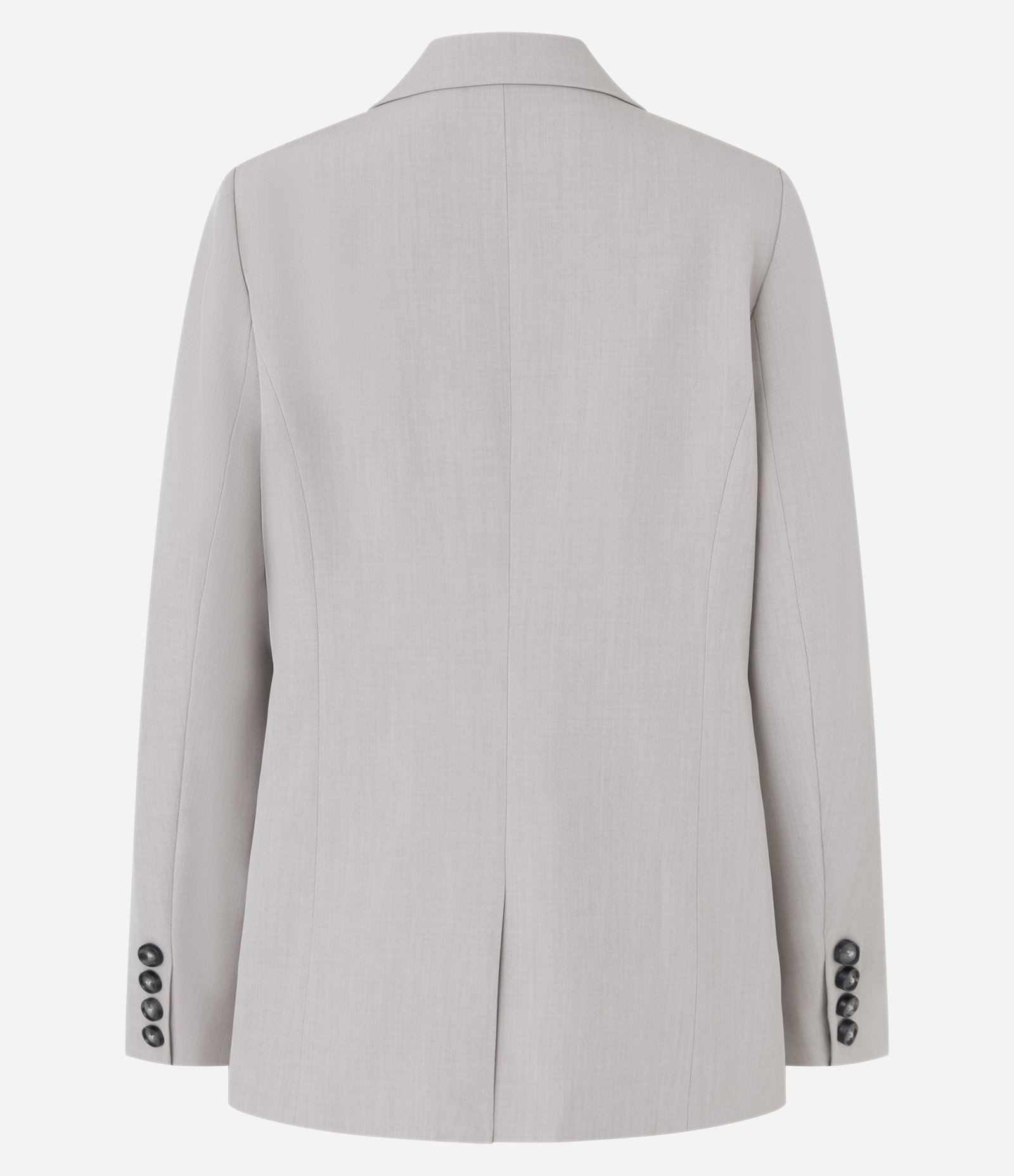 Blazer Alongado em Alfaiataria com Botão Duplo Cinza 10