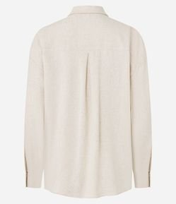 Camisa Oversized em Viscolinho com Abotoamento