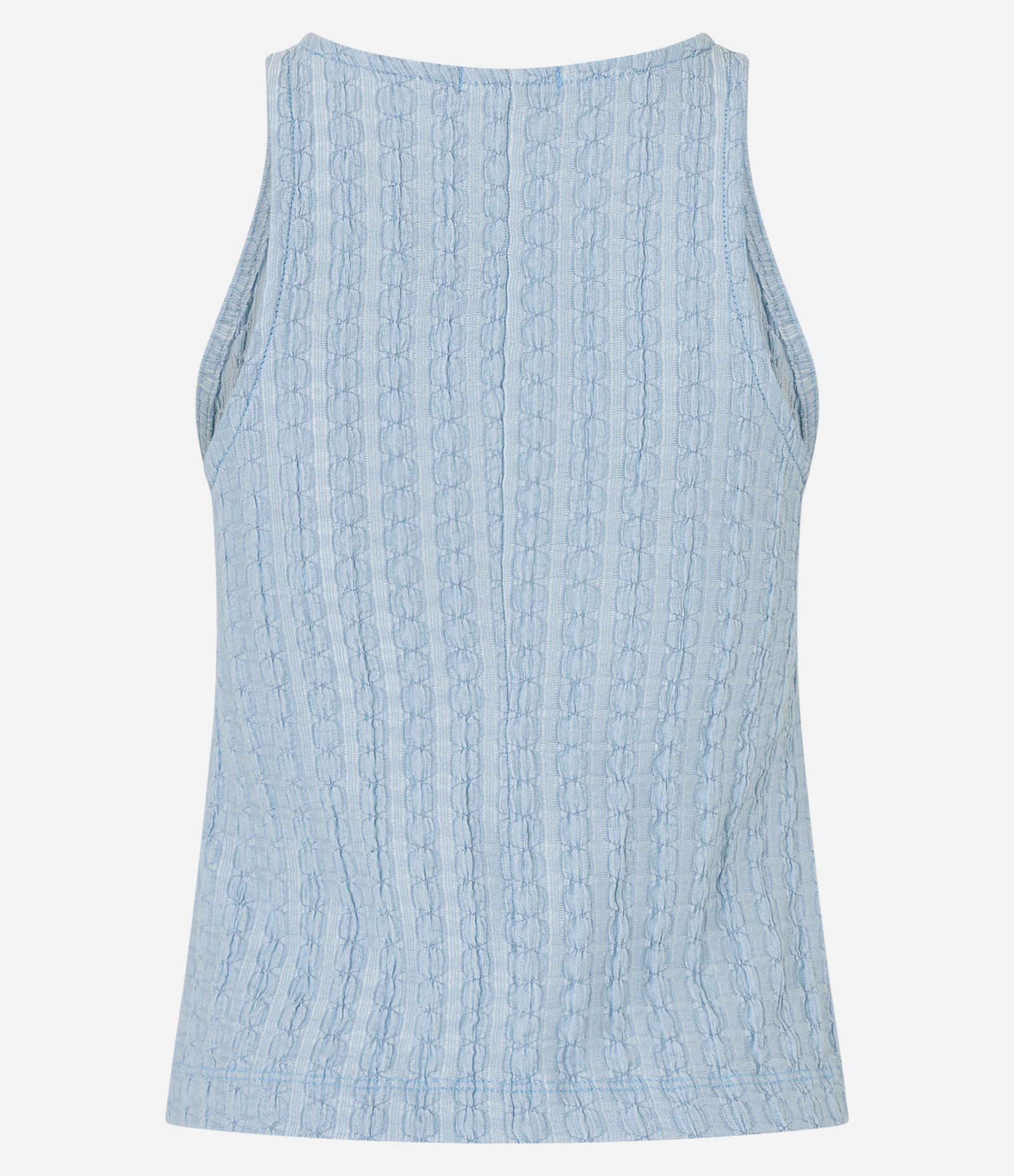 Blusa com Gola Redonda e Textura Diferenciada Azul 7