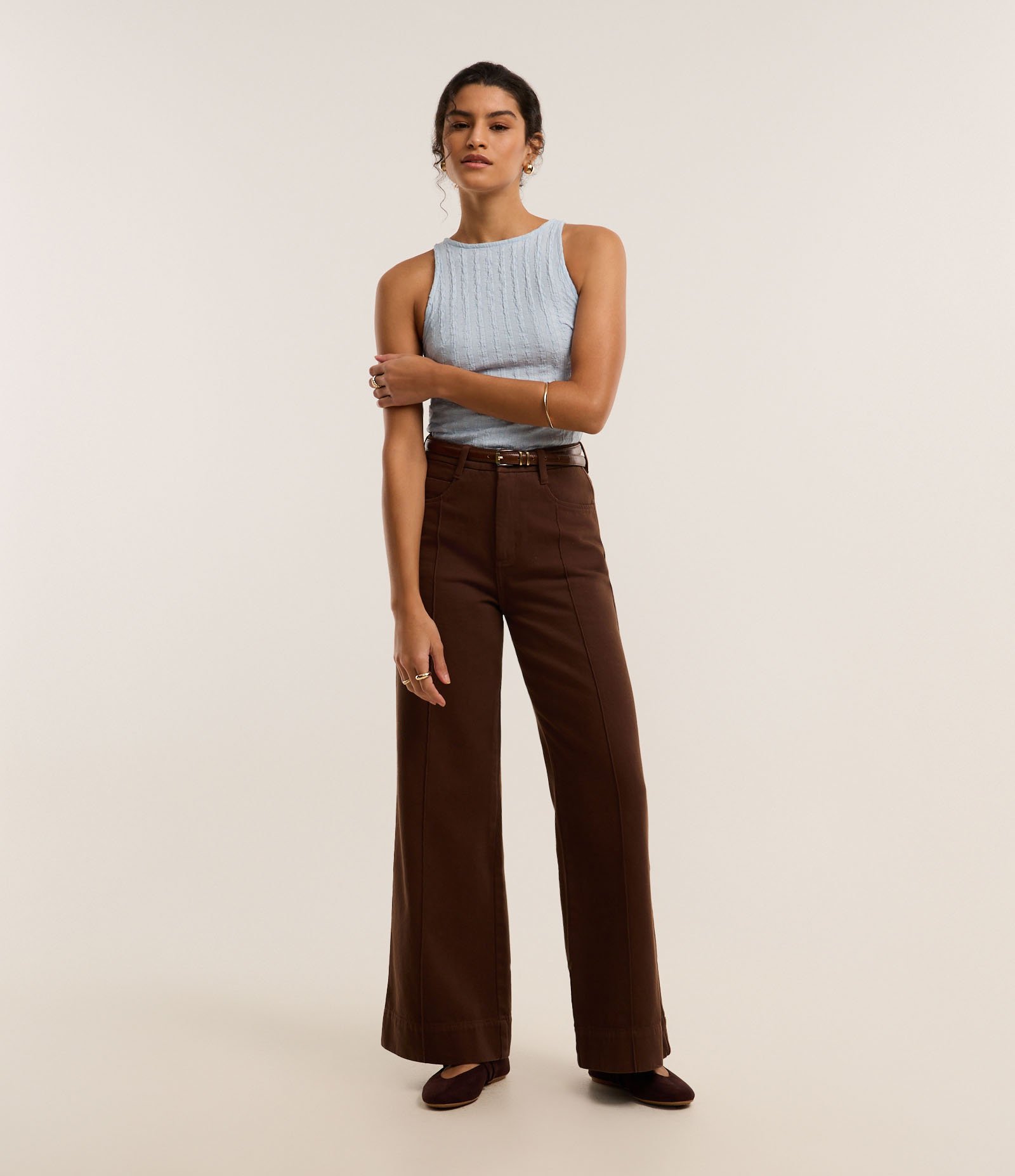 Blusa com Gola Redonda e Textura Diferenciada Azul 2