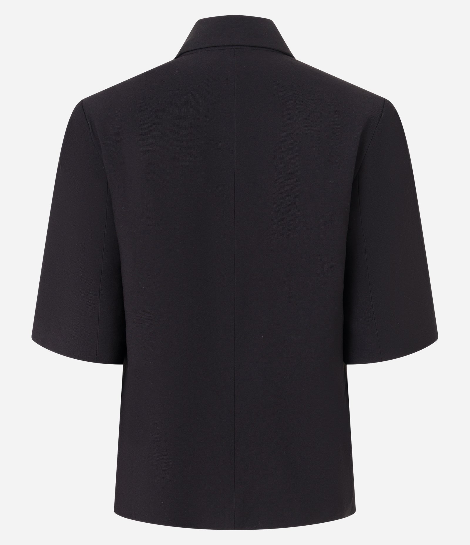 Blazer em Viscose com Botão Metalizado e Manga Curta Preto 8