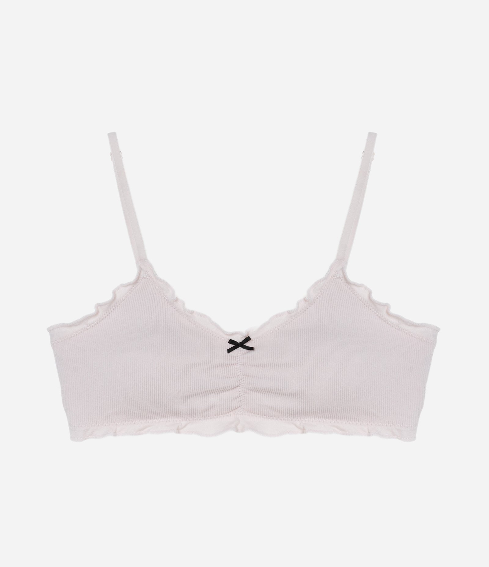 Sutiã Top Seamless Texturizado com Bordas de Frufru Lilás 4