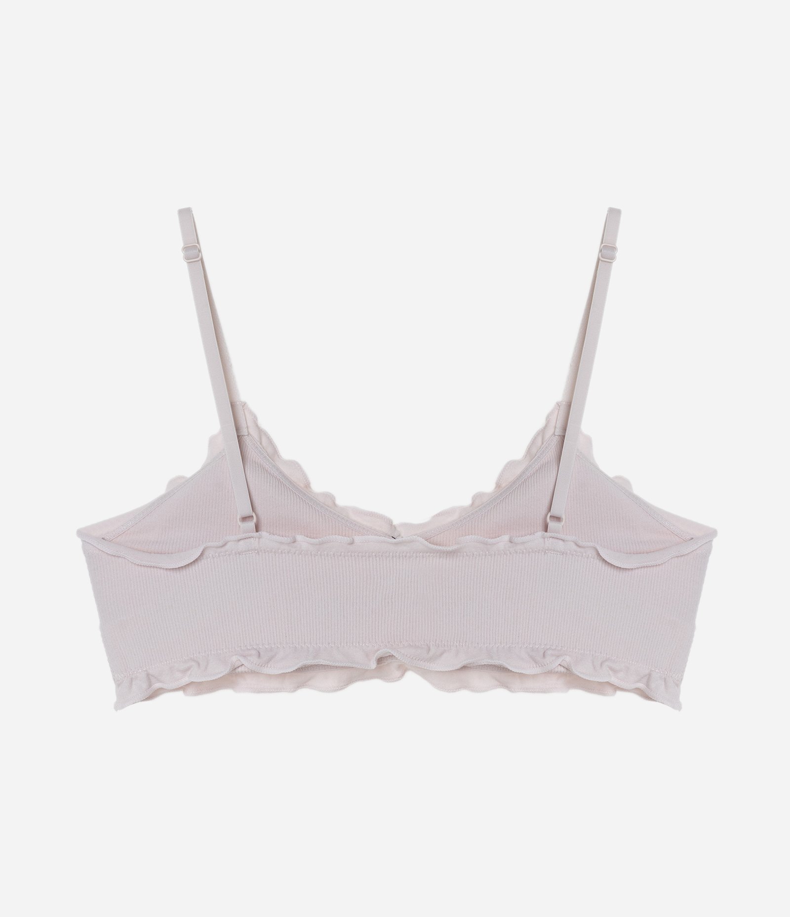 Sutiã Top Seamless Texturizado com Bordas de Frufru Lilás 5