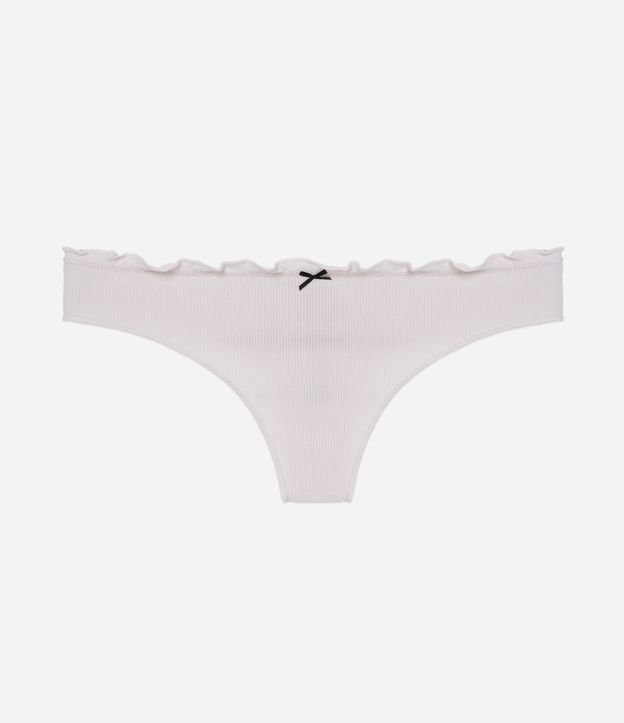 Calcinha Biquíni Fio Seamless Texturizada com Borda Frufru