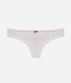 Calcinha Biquíni Fio Seamless Texturizada com Borda Frufru