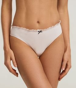 Calcinha Biquíni Fio Seamless Texturizada com Borda Frufru