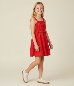Vestido Marias Infantil em Laise com Elástico no Busto  - Tam 5 a 14 Anos