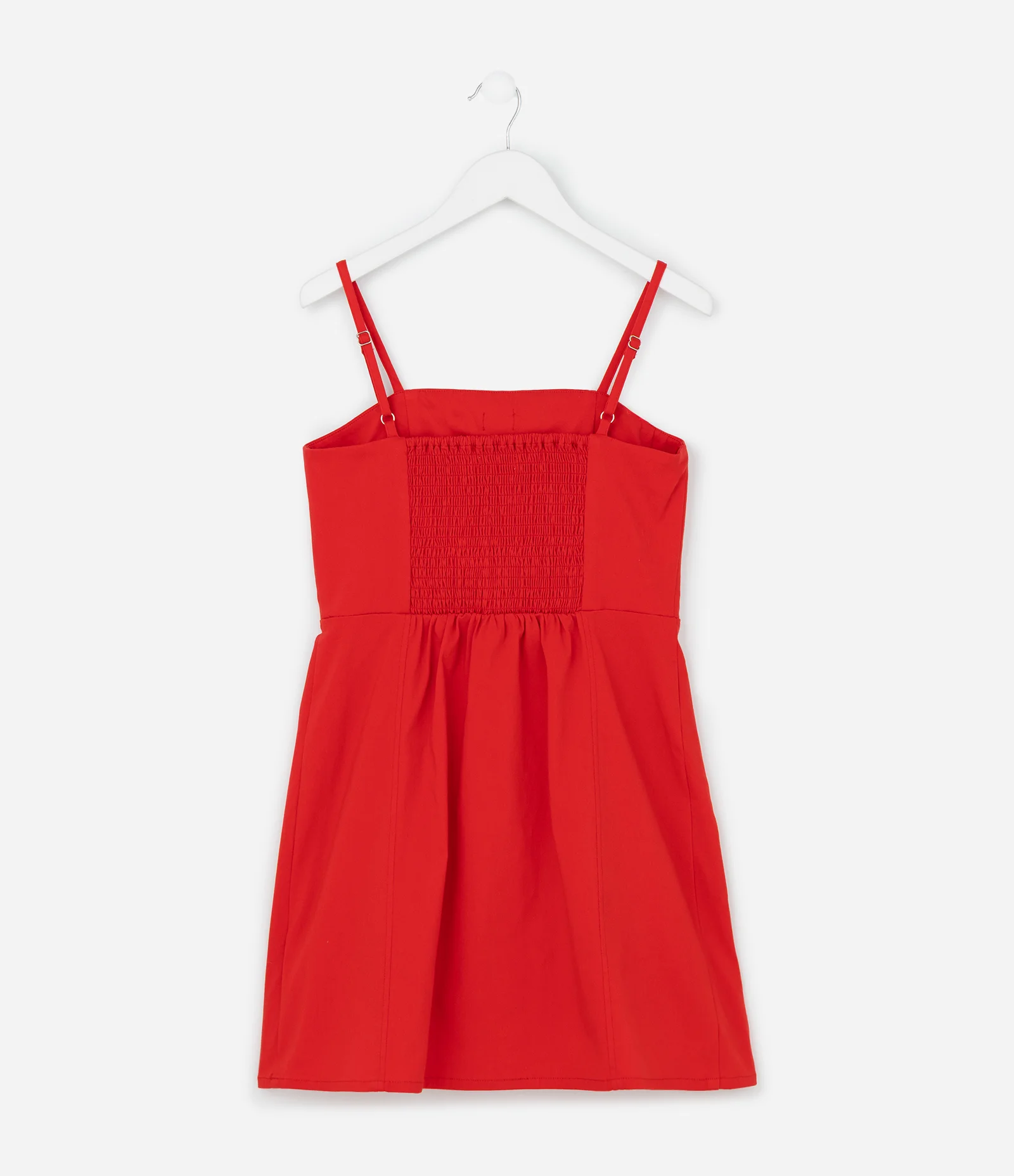 Vestido Infantil de Alcinha com Laço - Tam  7 a 14 Anos Vermelho 3