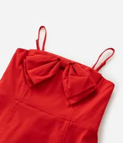 Vestido Infantil de Alcinha com Laço - Tam  7 a 14 Anos