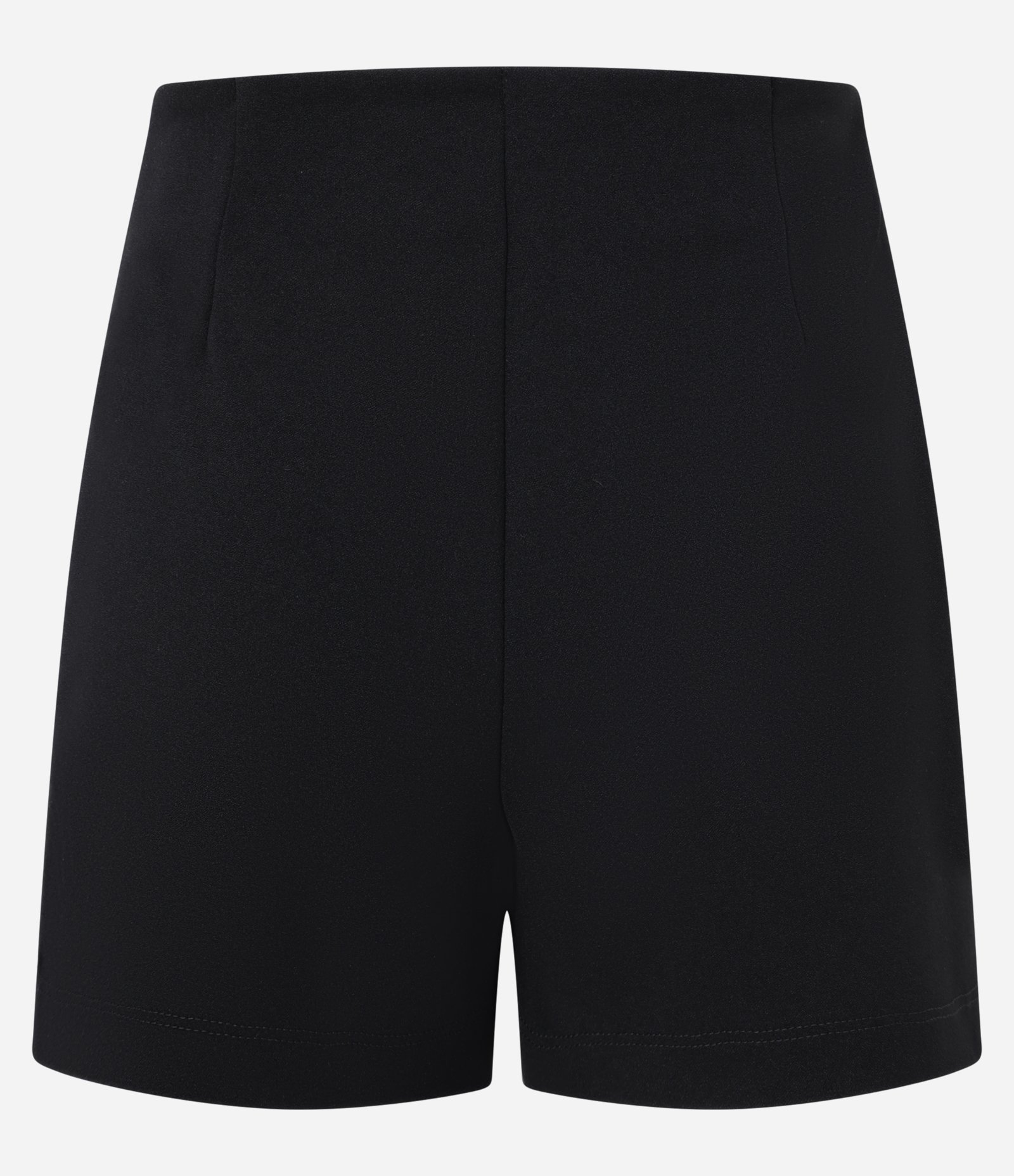 Short Saia Curto em Crepe com Fendinha Preto 5