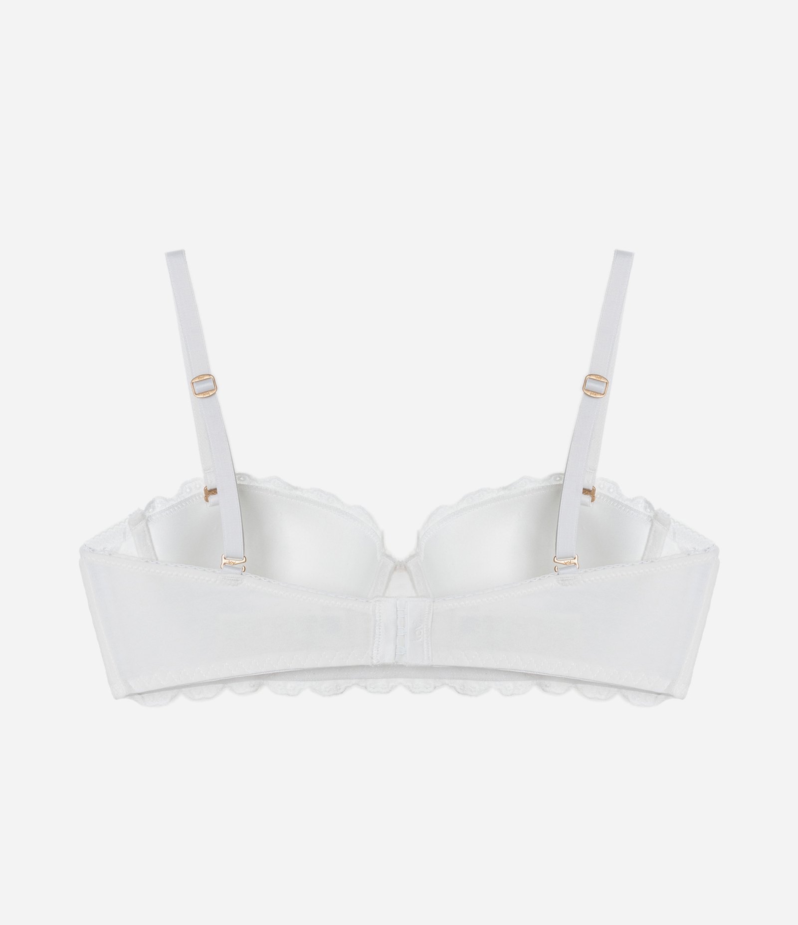 Sutiã com Bojo Tomara em Algodão Bordado e Alças Removíveis Branco 2