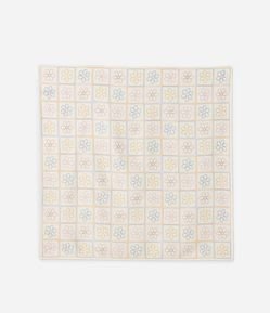 Lenço Infantil em Cetim com Estampa Flores - Tam Único