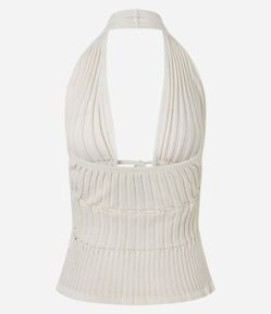 Blusa Frente Única em Tricô com Amarração