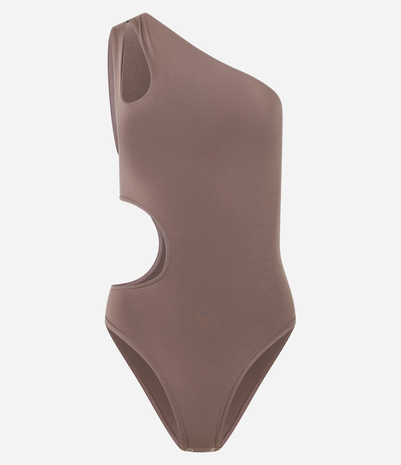 Body em Microfibra com Recortes Vazados Marrom 5