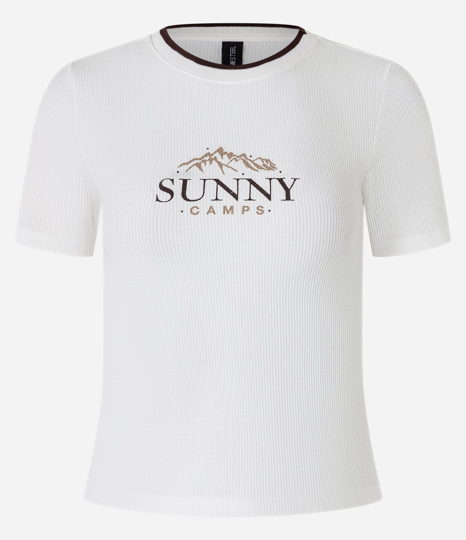 Blusa New T-shirt Texturizada e Estampa Sunny Camps Branco 5