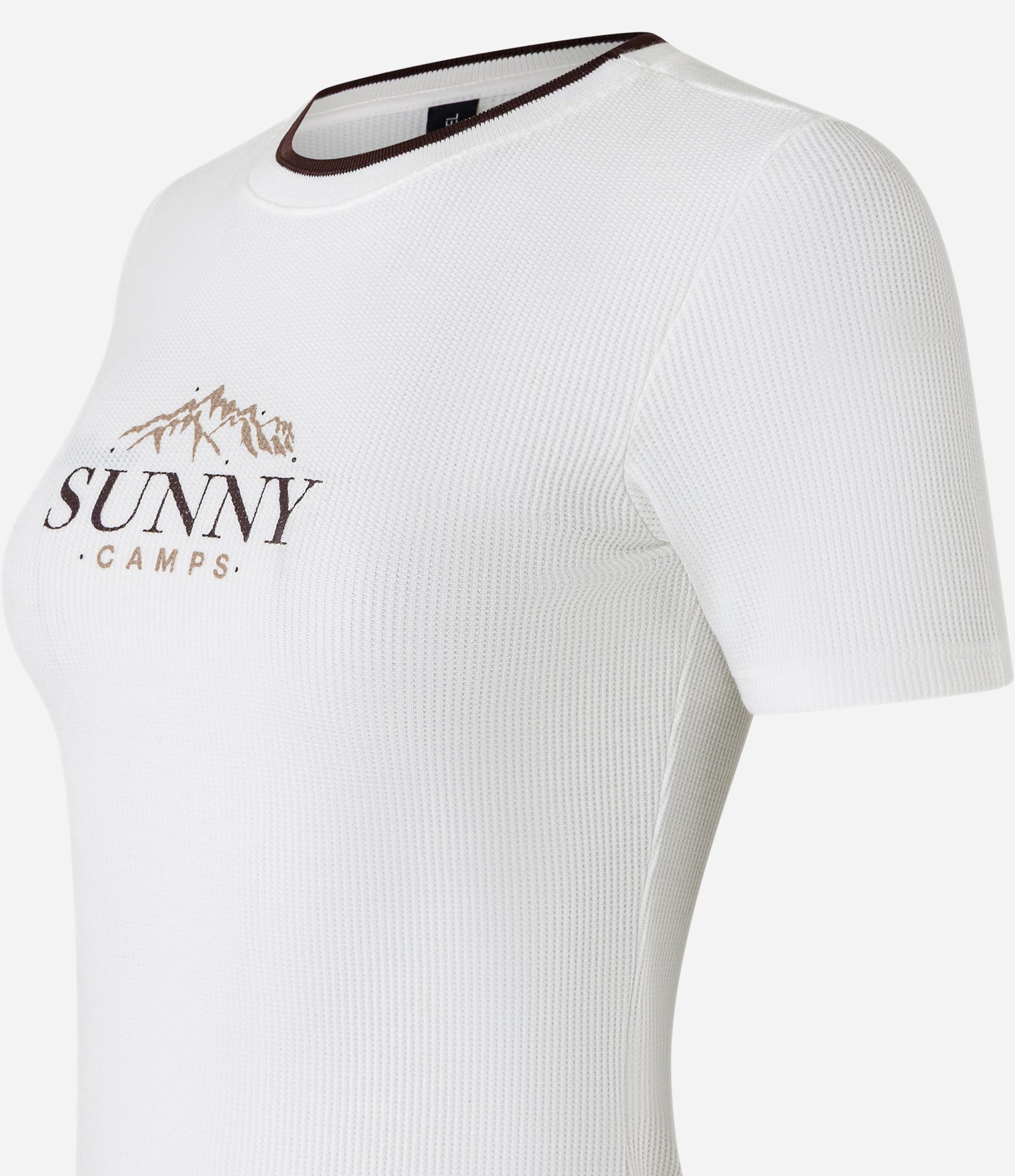 Blusa New T-shirt Texturizada e Estampa Sunny Camps Branco 6