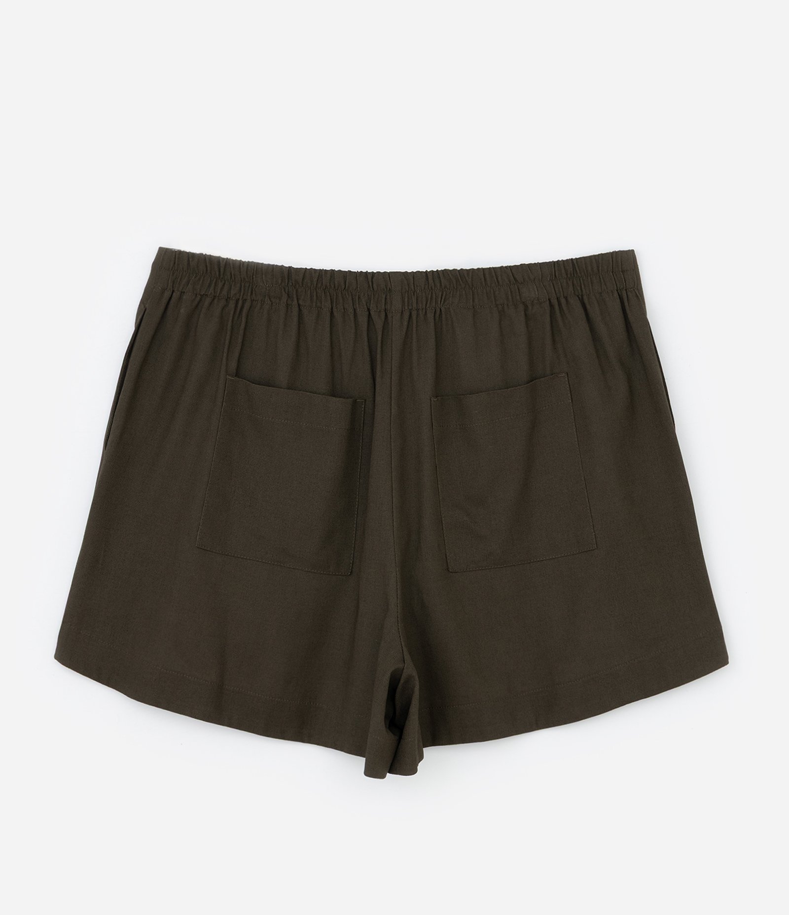 Bermuda em Tela Bicolor com Botão Forrado Curve & Plus Size Verde/Off White 6