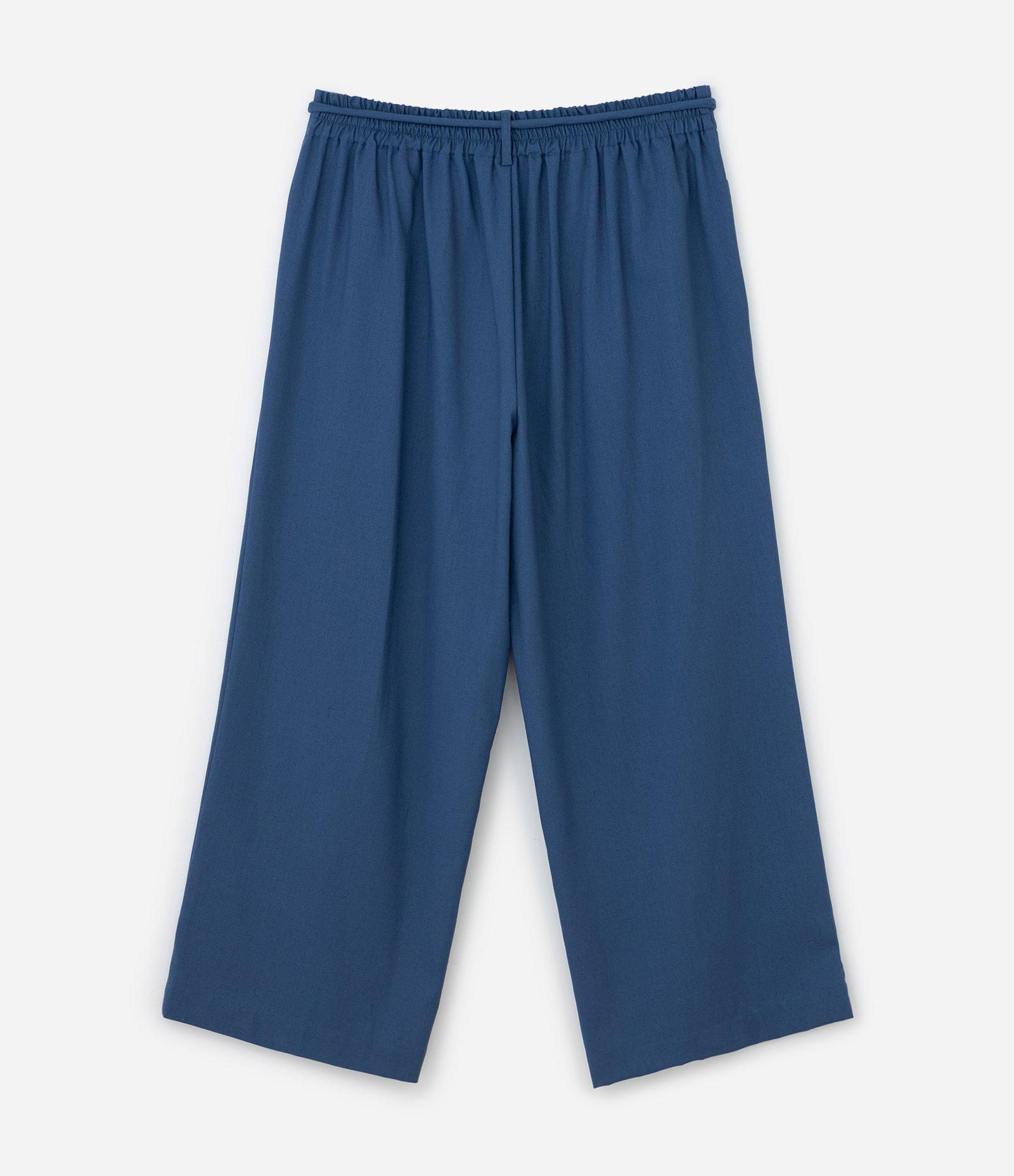 Calça Pantalona com Linho e Cinto Curve & Plus Size Azul 6