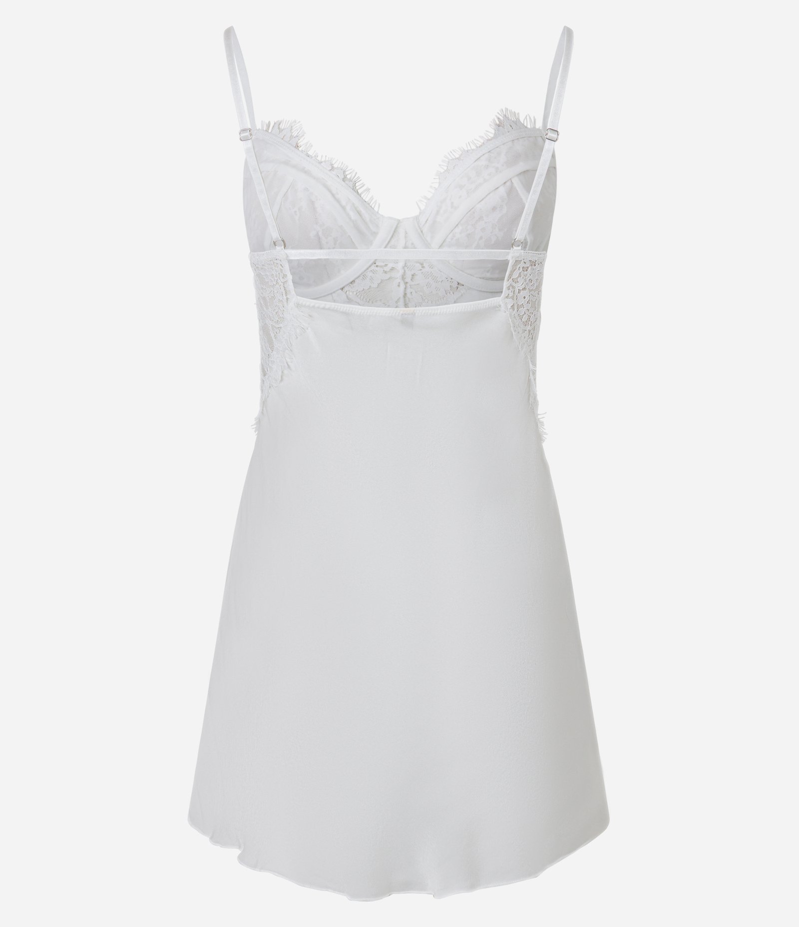 Camisola Sem Bojo em Microfibra com Renda no Busto Branco 9