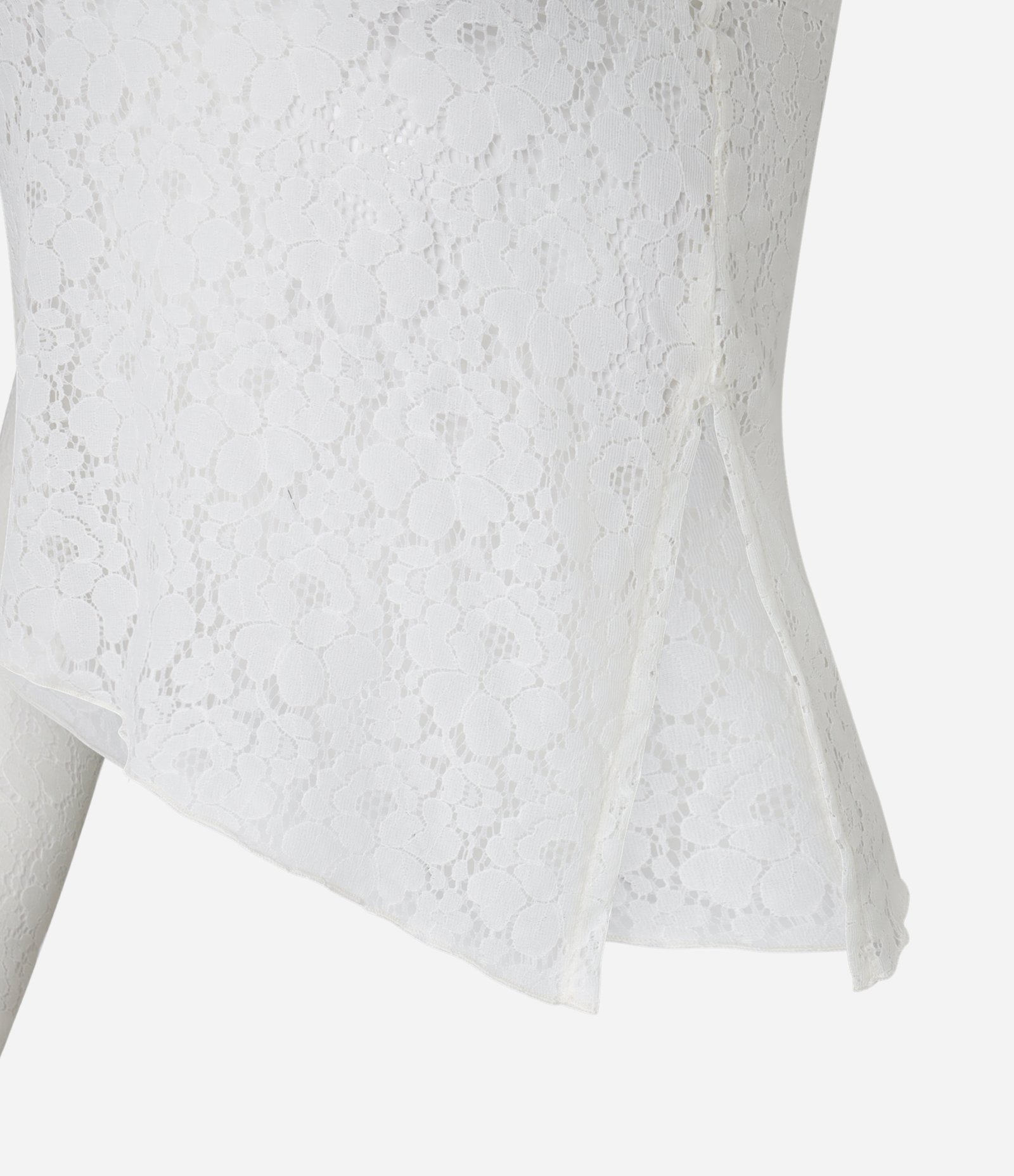 Blusa em Renda com Barra Assimétrica Off White 8