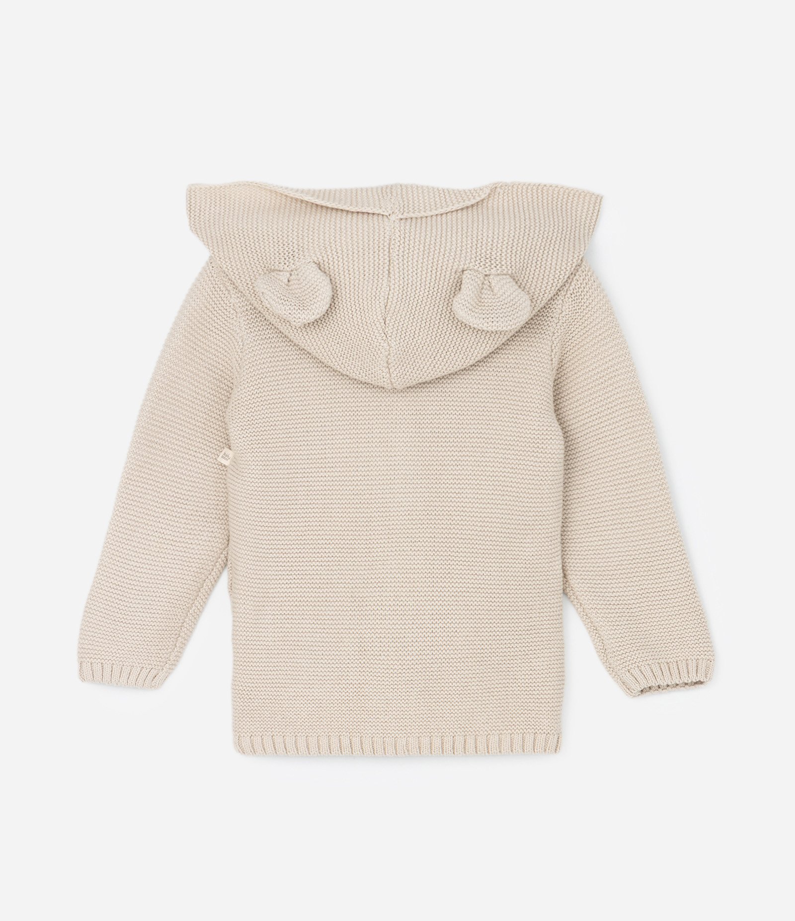 Cardigan Infantil em Algodão com Capuz de Orelhinhas - Tam 0 A 18 Meses Bege 2