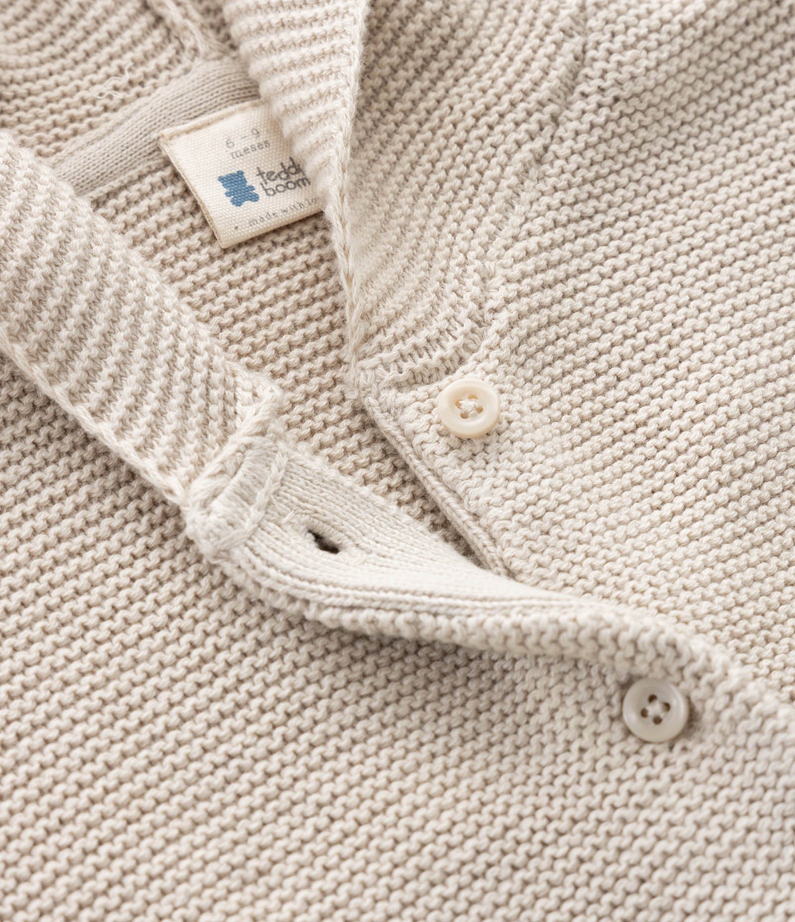 Cardigan Infantil em Algodão com Capuz de Orelhinhas - Tam 0 A 18 Meses Bege 4