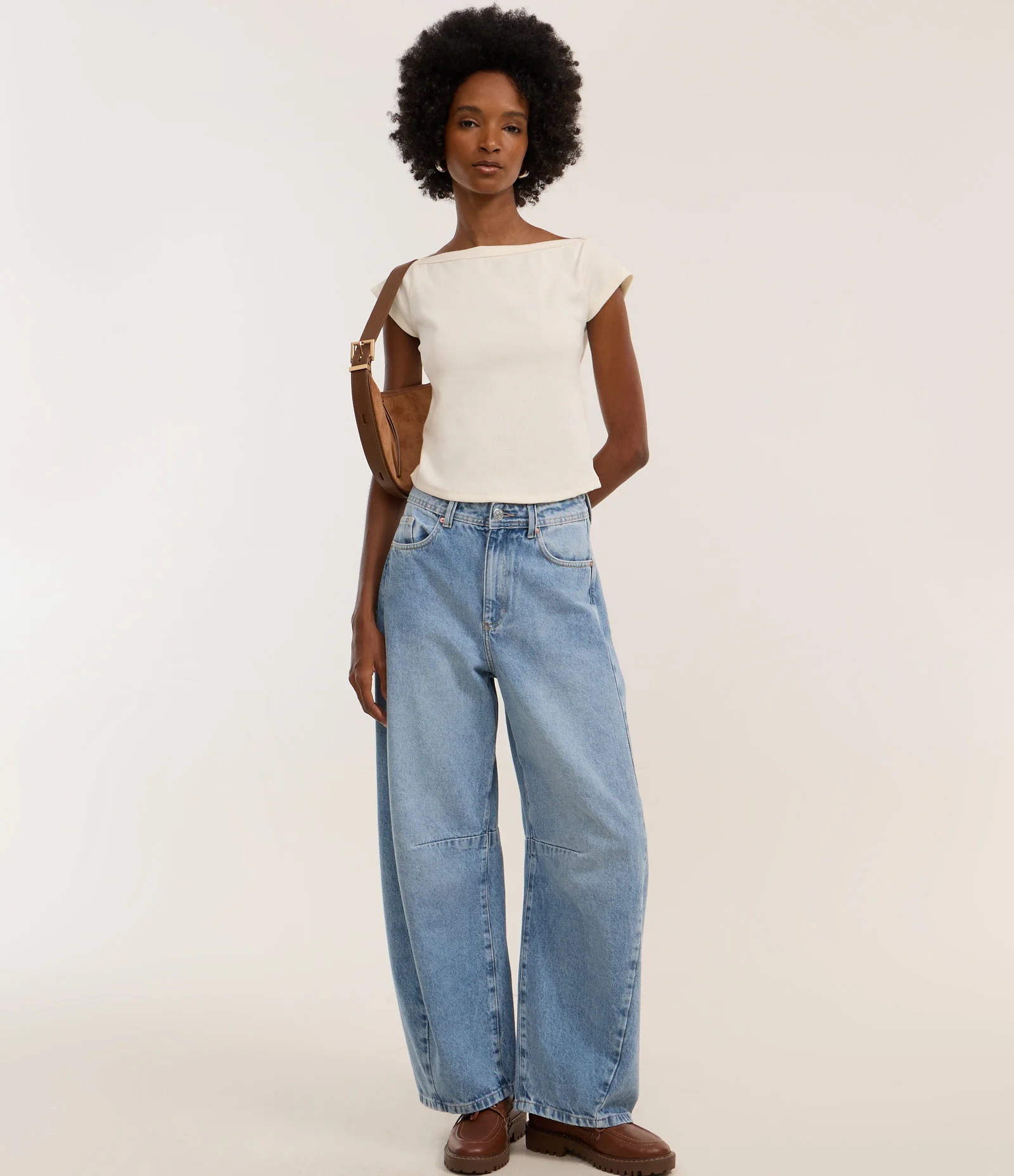 Blusa em Ribana com Gola Canoa Branco 2