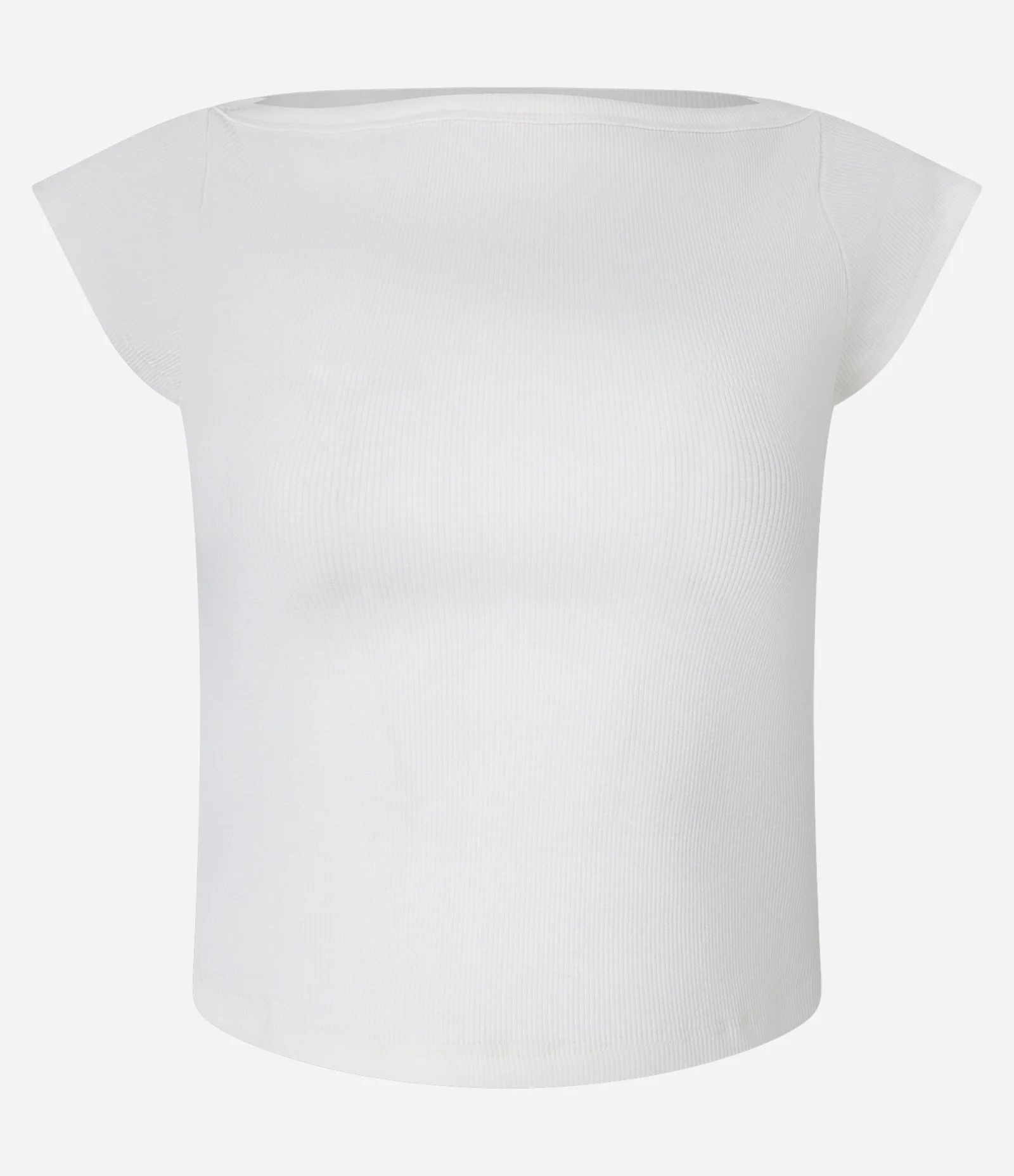 Blusa em Ribana com Gola Canoa Branco 3