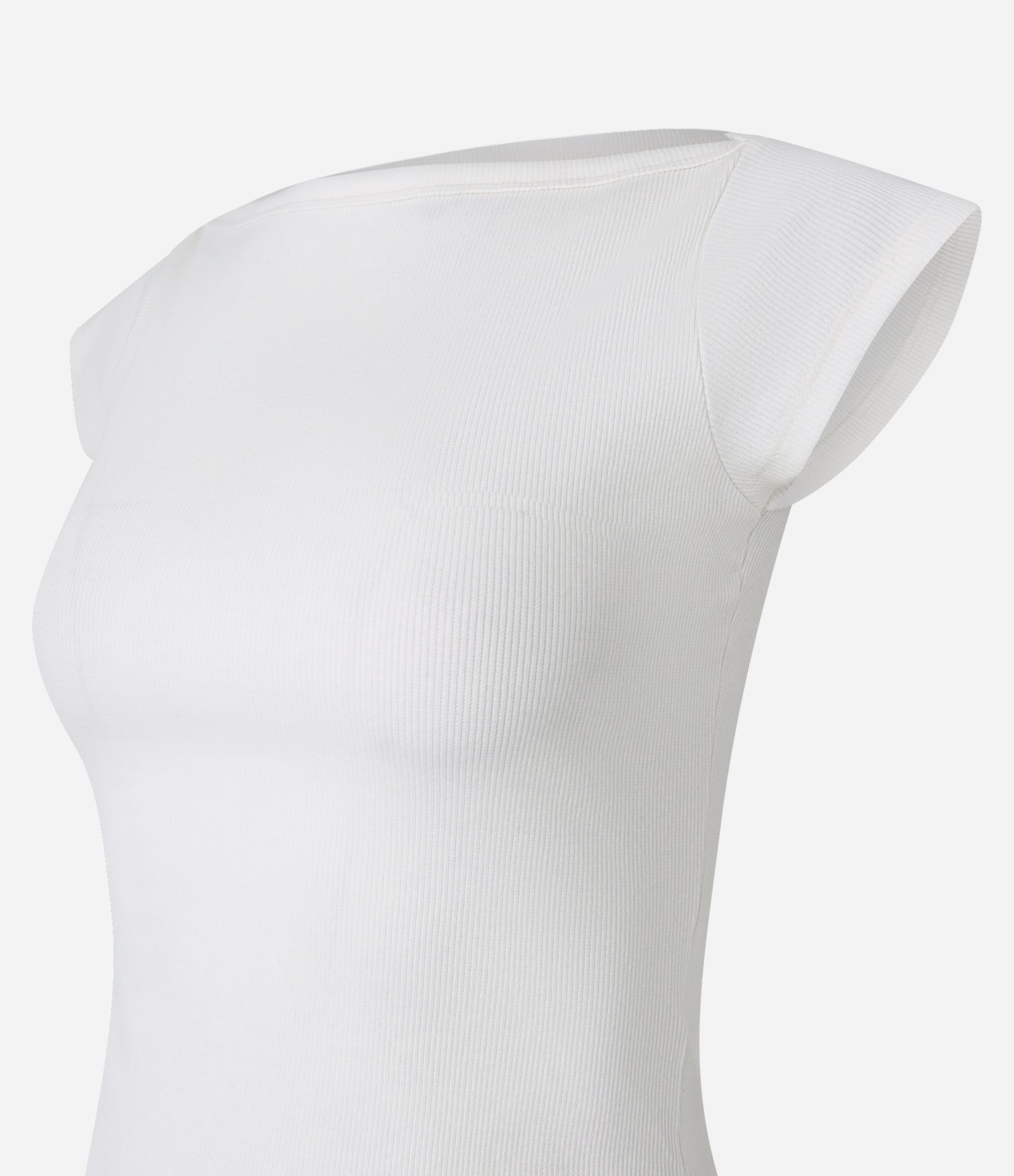 Blusa em Ribana com Gola Canoa Branco 4