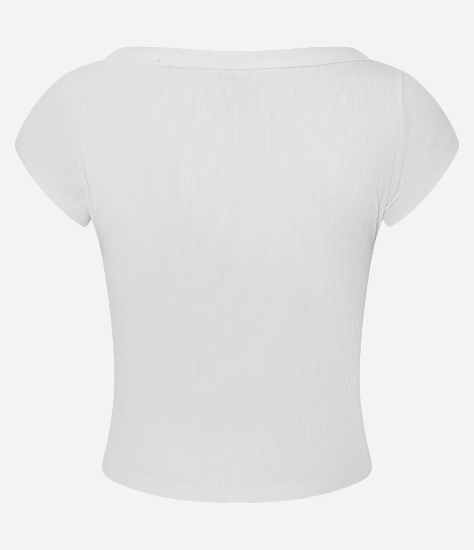 Blusa em Ribana com Gola Canoa Branco 5